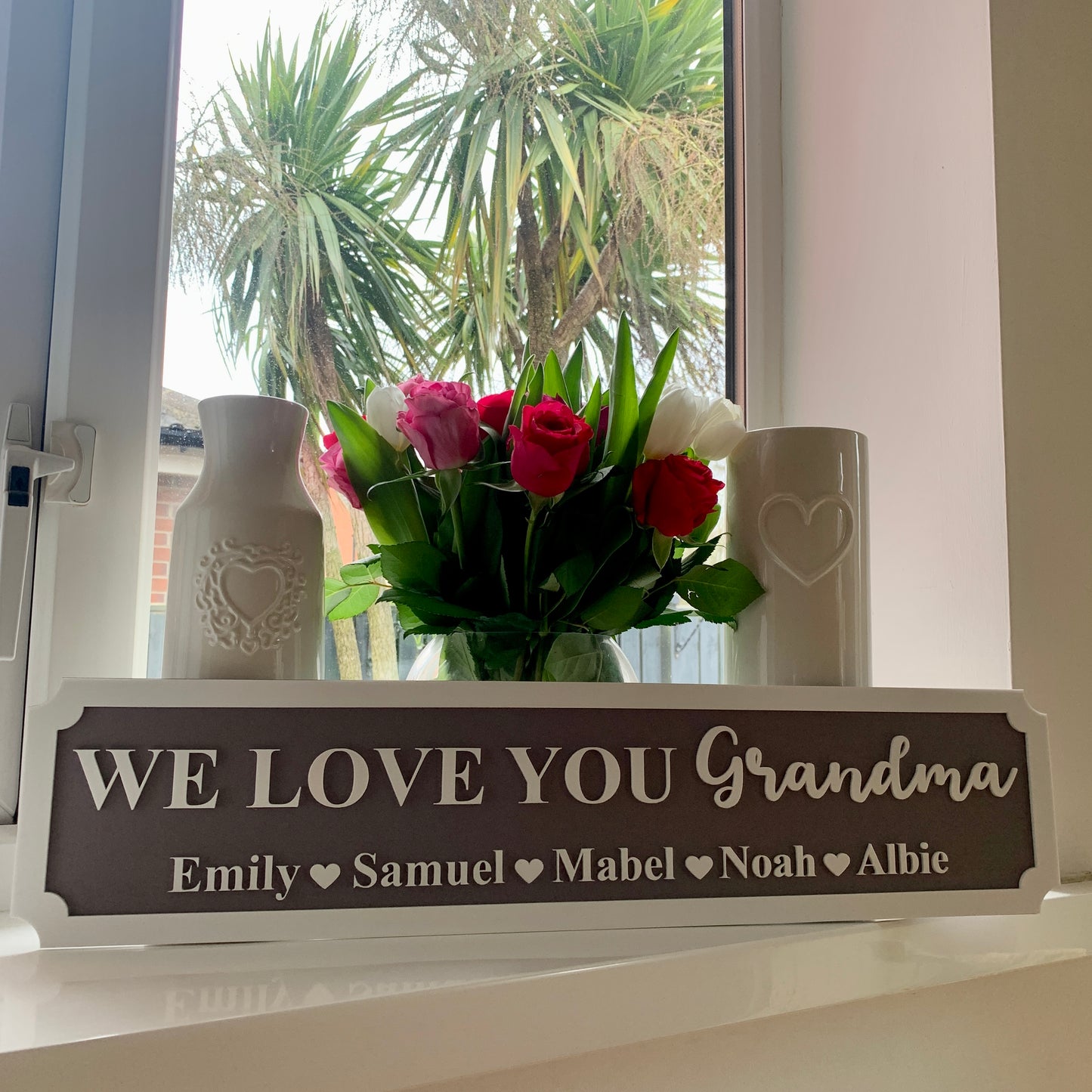 Personalised 3D Railway / Street Sign - We Love You Relative