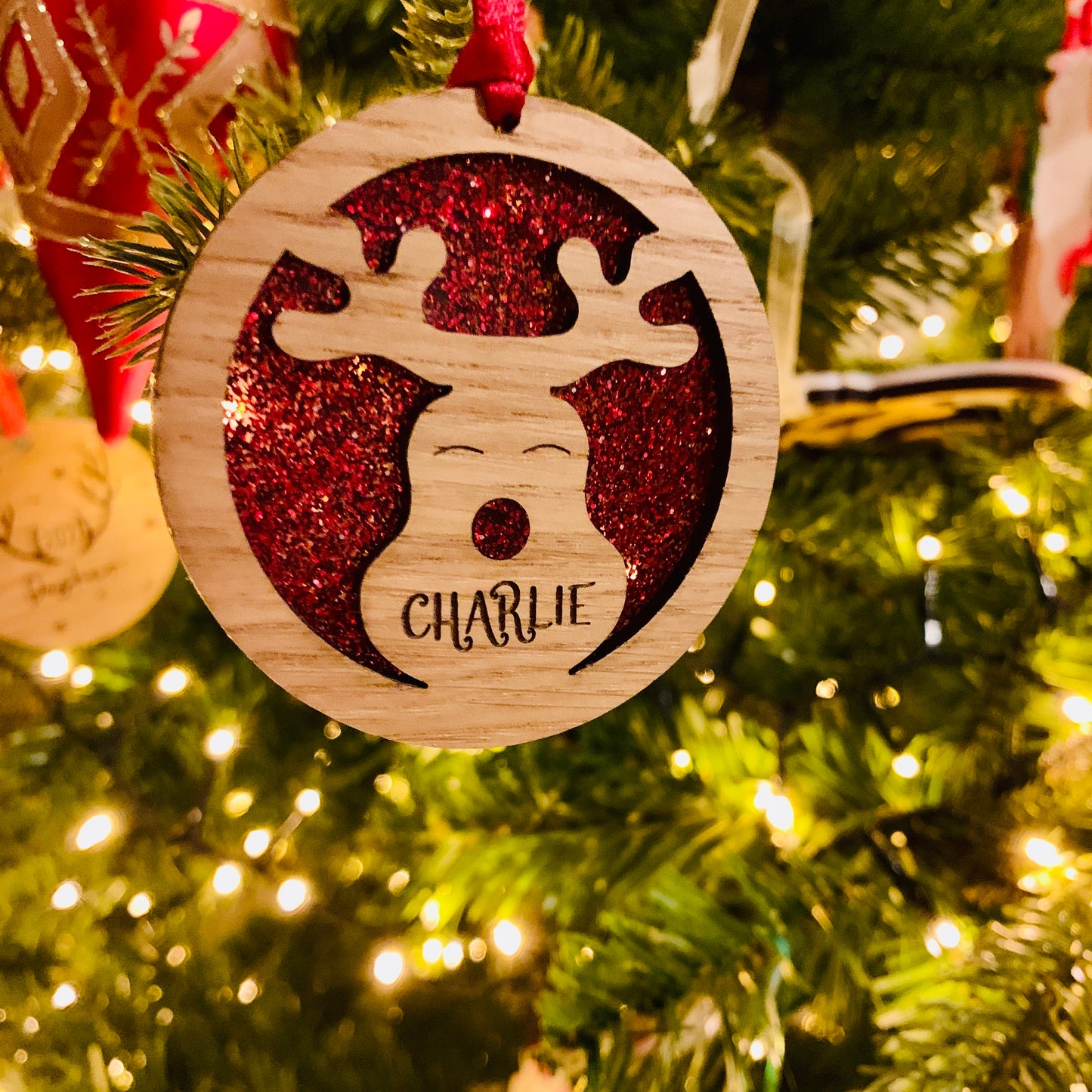Personalised Rudolph Bauble