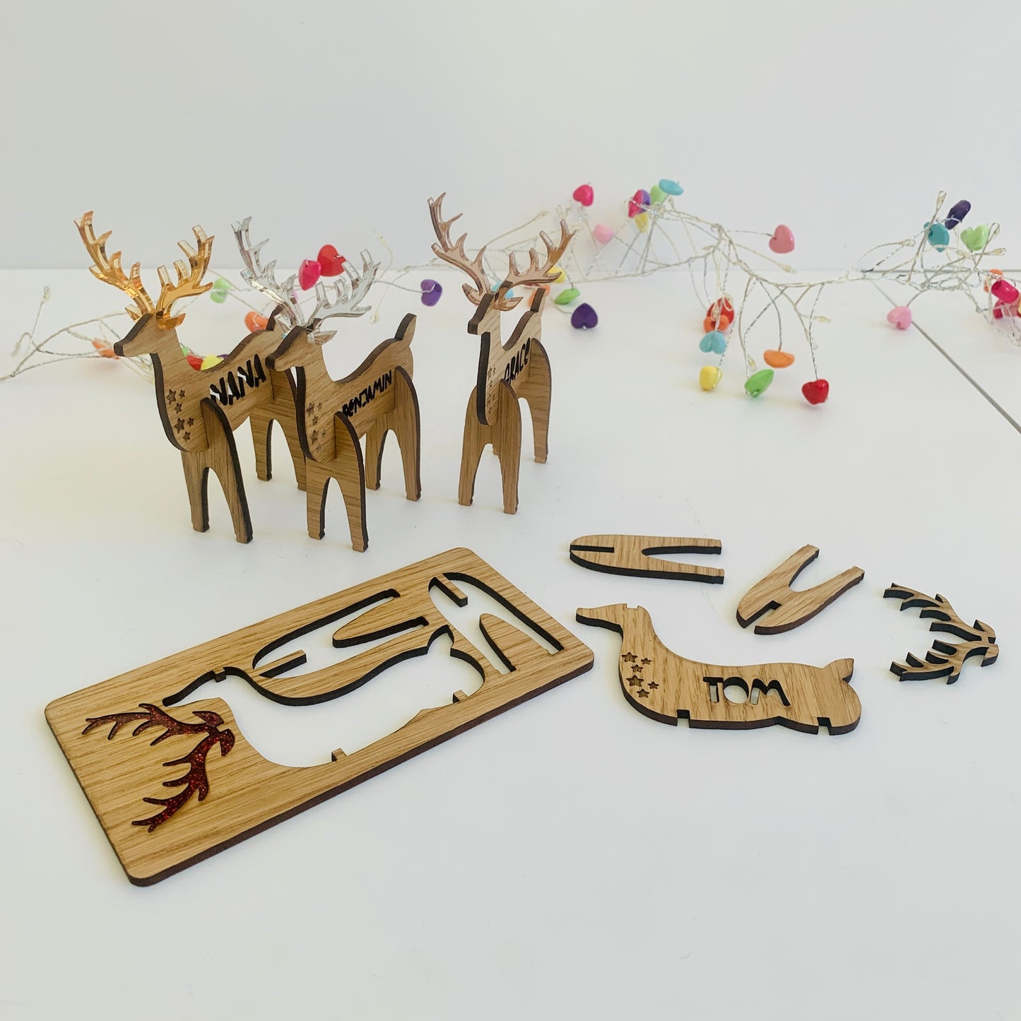 Personalised Reindeer Table Settings