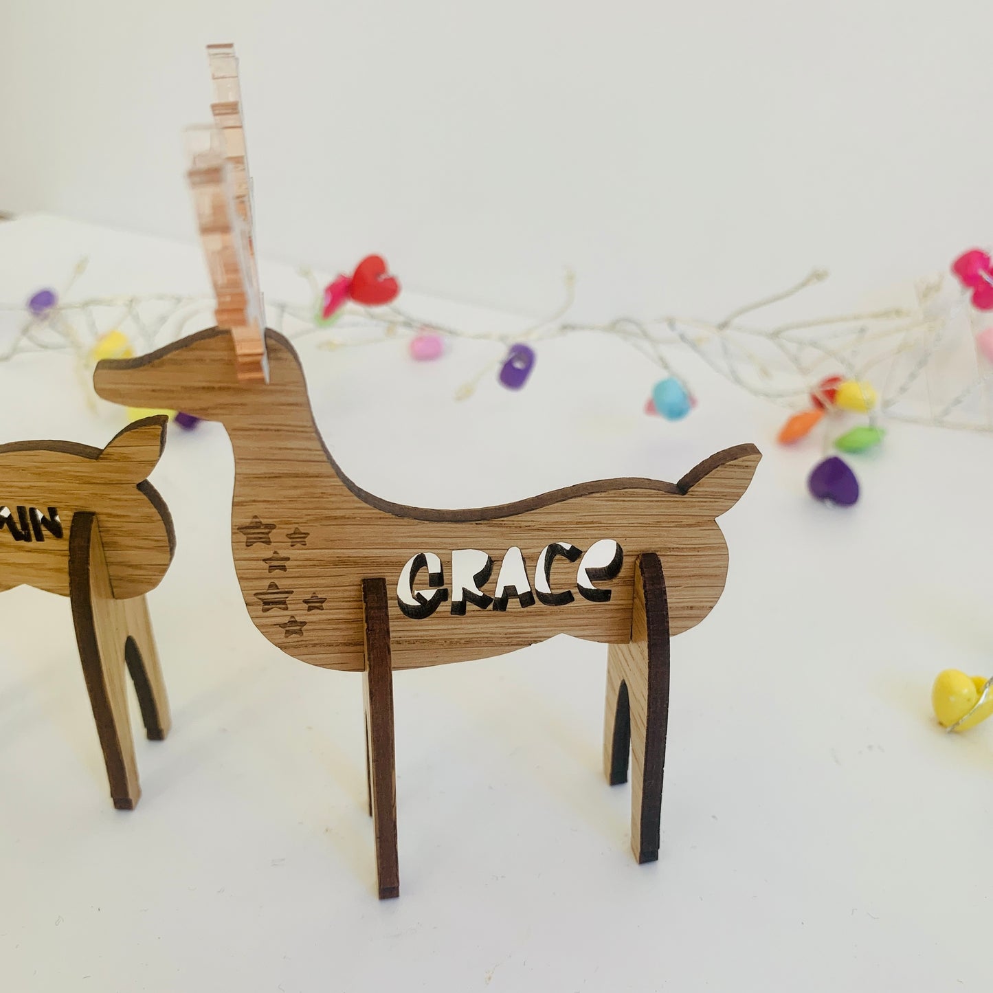 Personalised Reindeer Table Settings