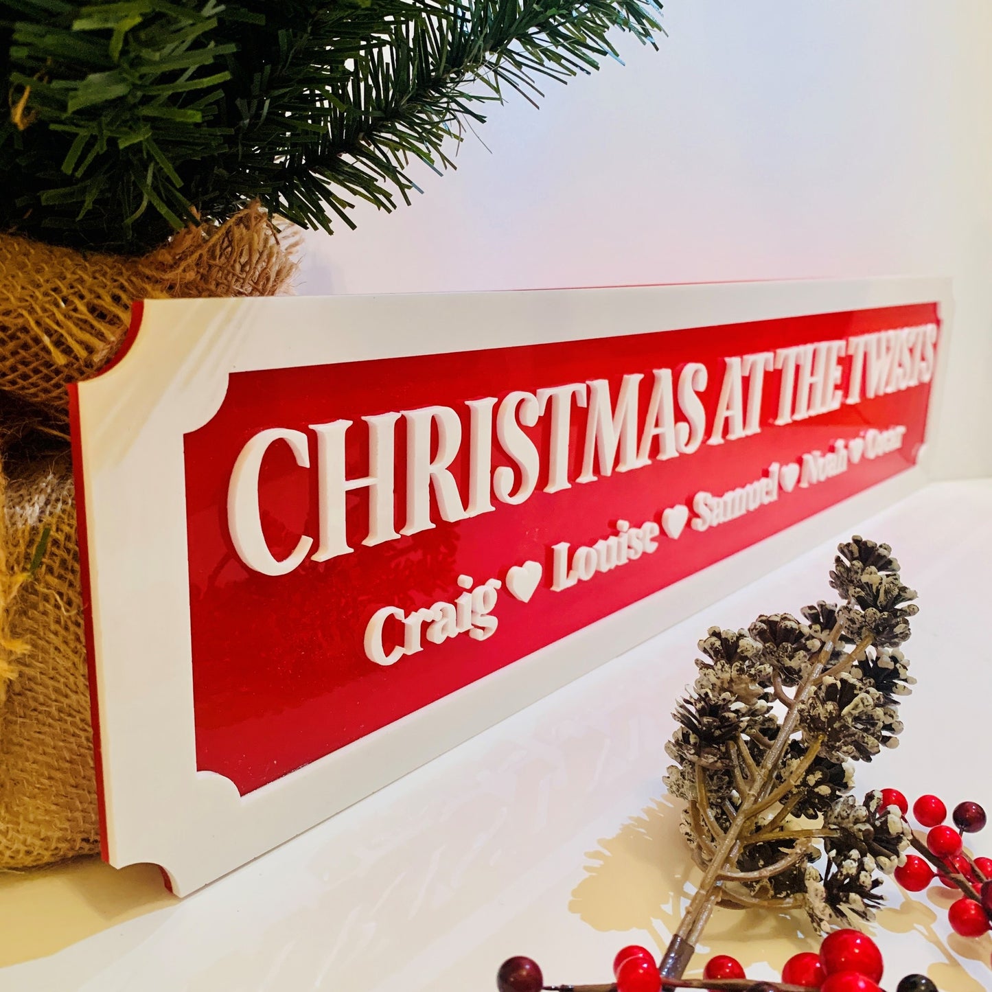 Personalised 3D Railway / Street Sign - Christmas At Sign