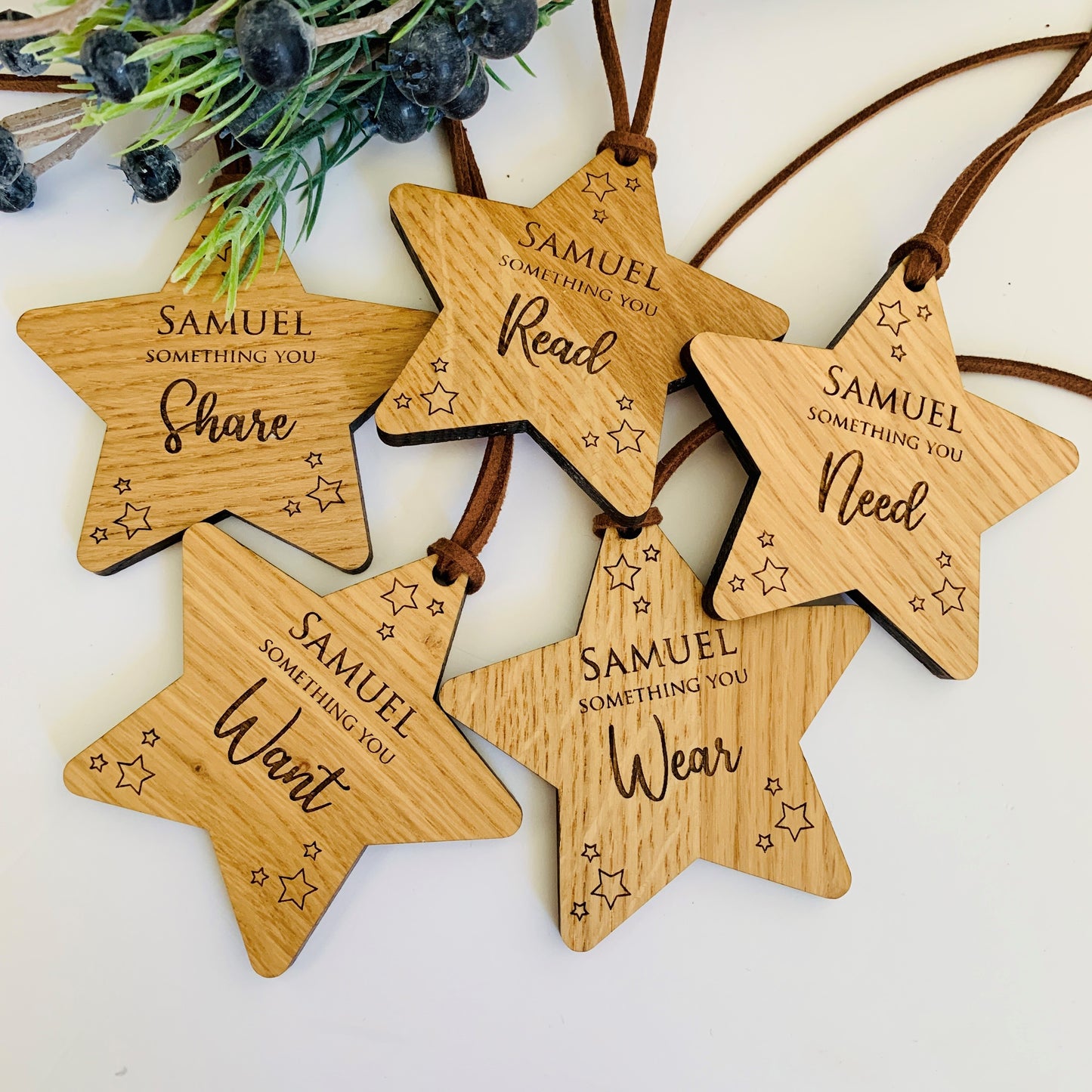 Personalised Something you Want, Need, Wear, Read and Share gift tags