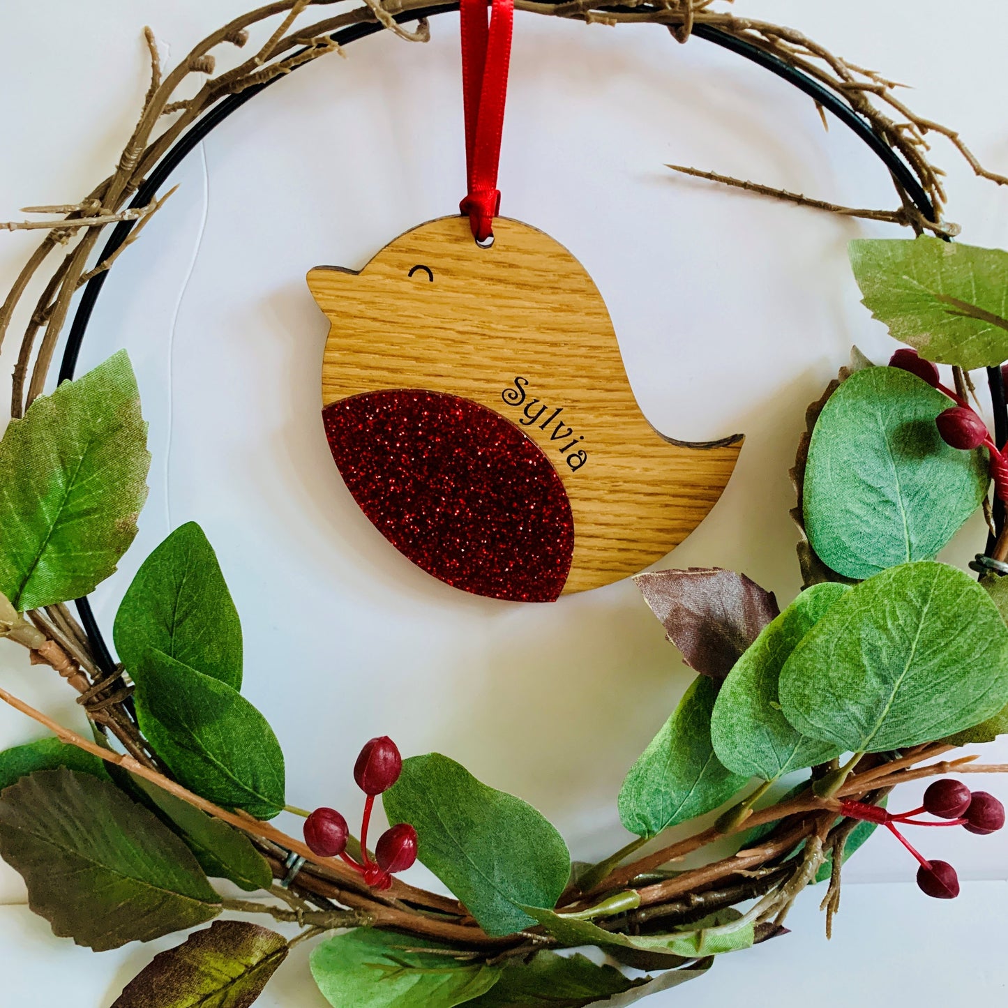 Personalised 3D Robin Christmas Decoration