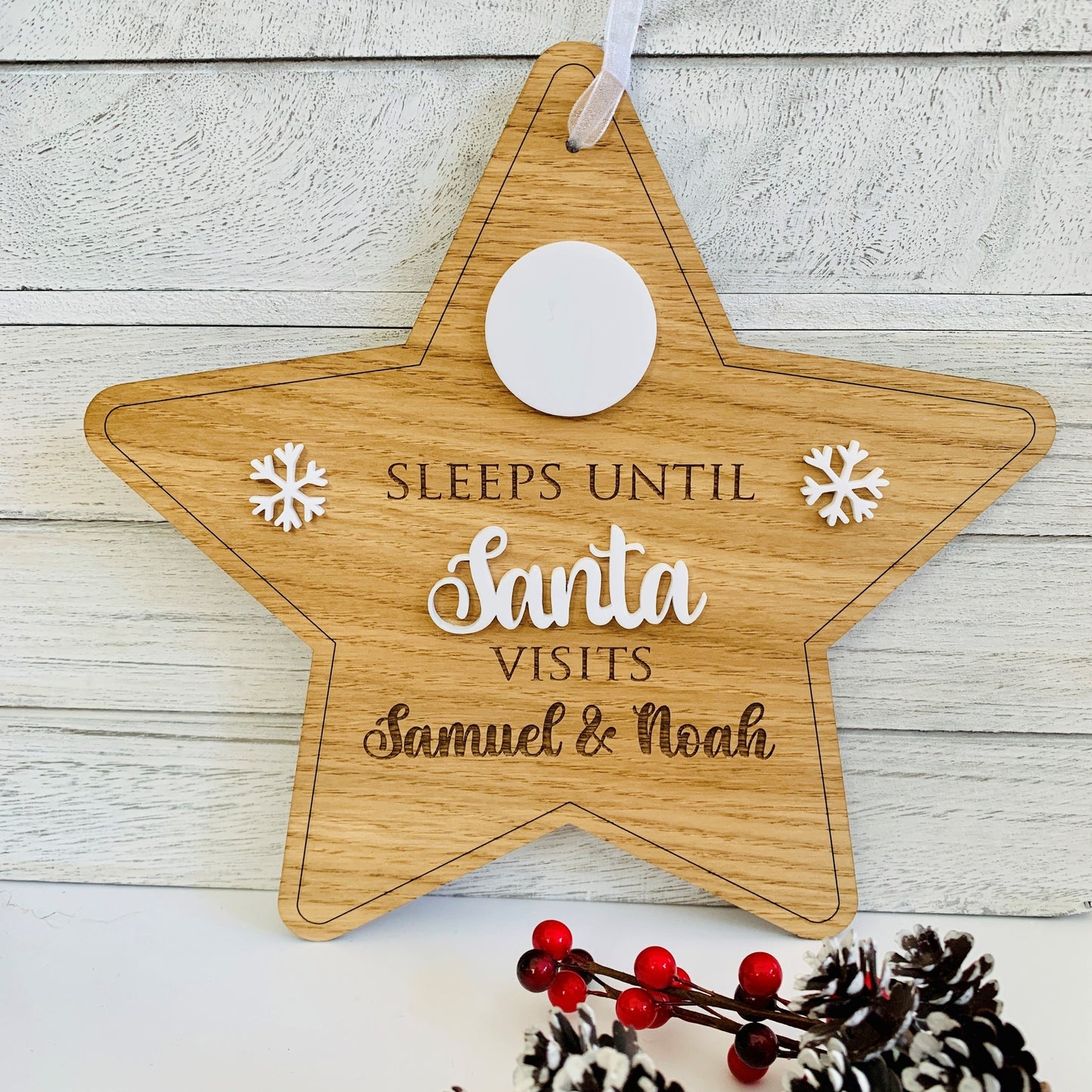 Personalised Countdown to Santa Sign