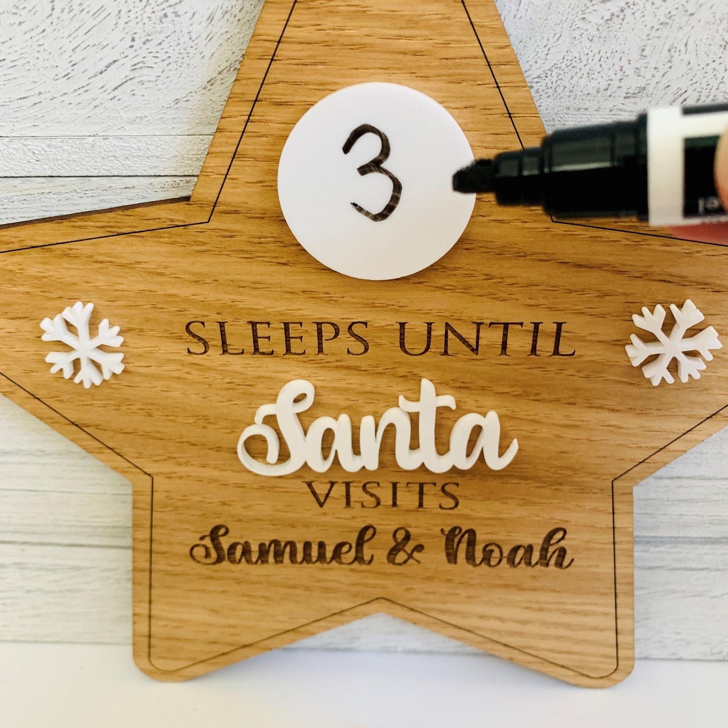 Personalised Countdown to Santa Sign