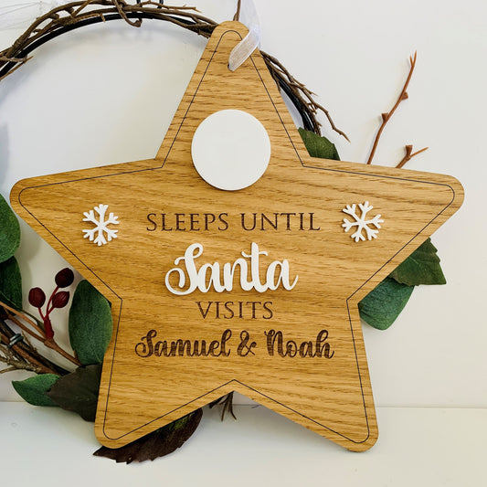 Personalised Countdown to Santa Sign