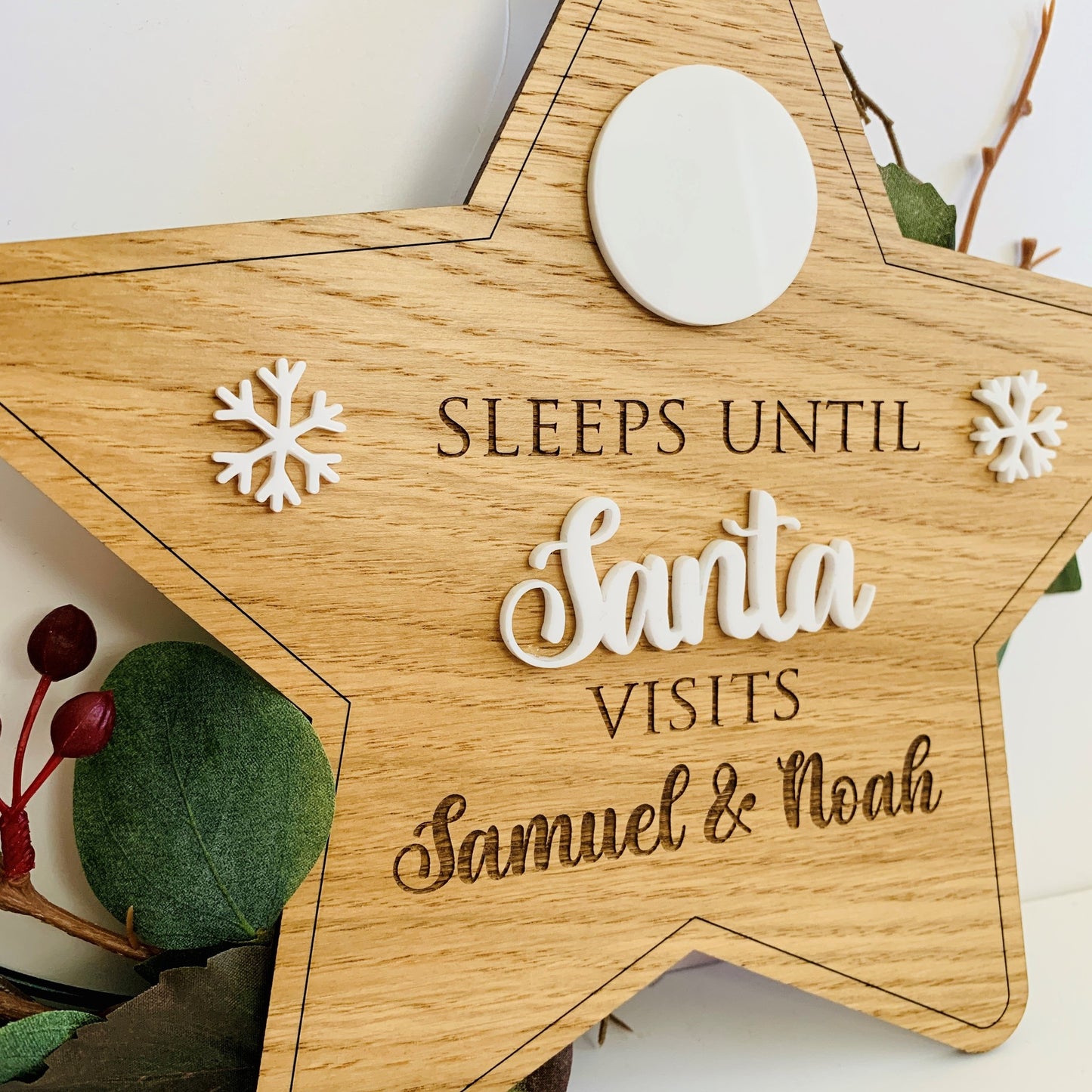 Personalised Countdown to Santa Sign