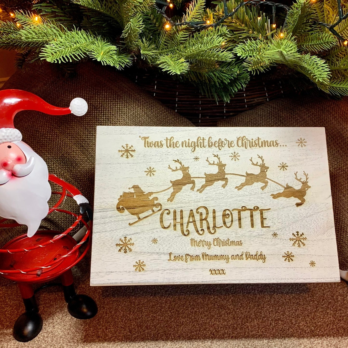 Personalised Vintage Christmas Eve Box