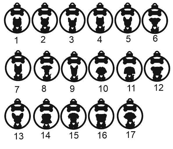 Personalised 3D Dog Silhouette Bauble