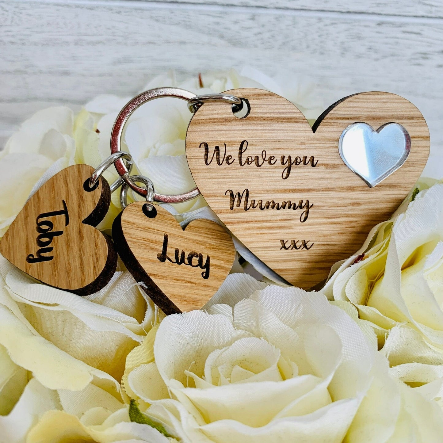 Personalised Heart Key Ring