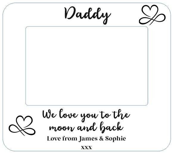 Personalised Wide Photo Frame