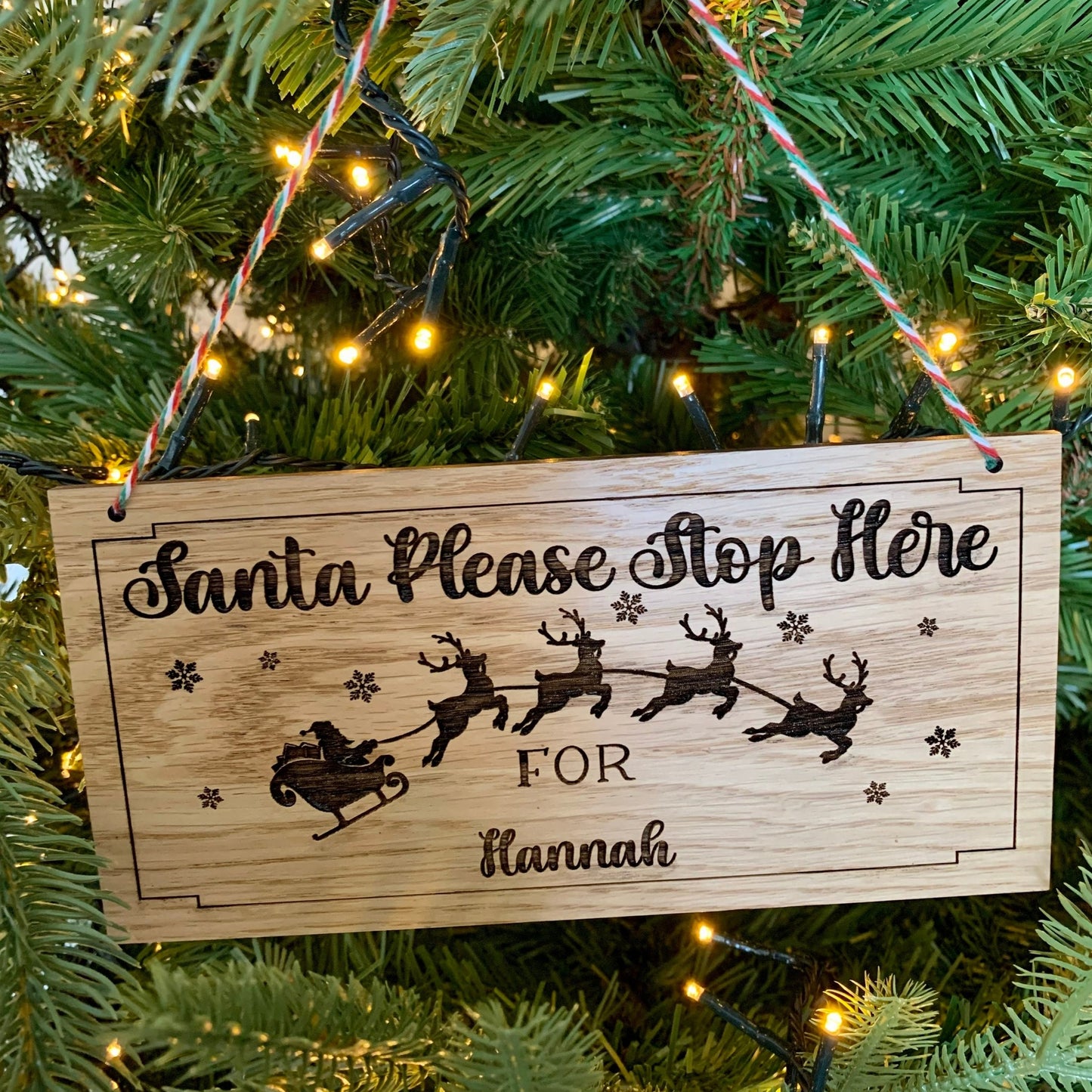Personalised Santa Stop Here Sign