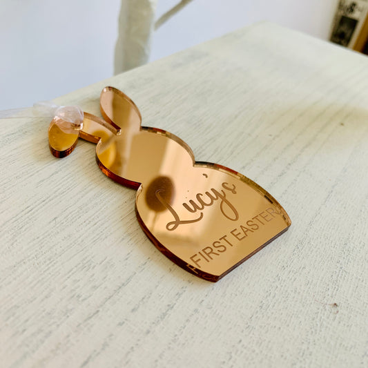 Personalised First Easter Bunny Decoration/ Basket Tag