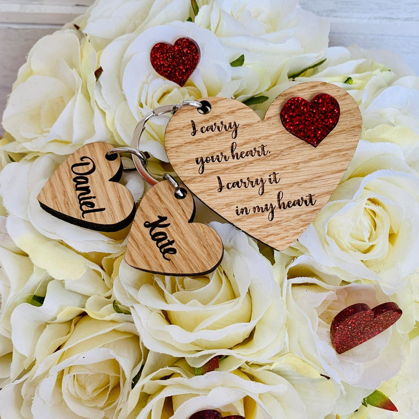 Personalised Heart Key Ring