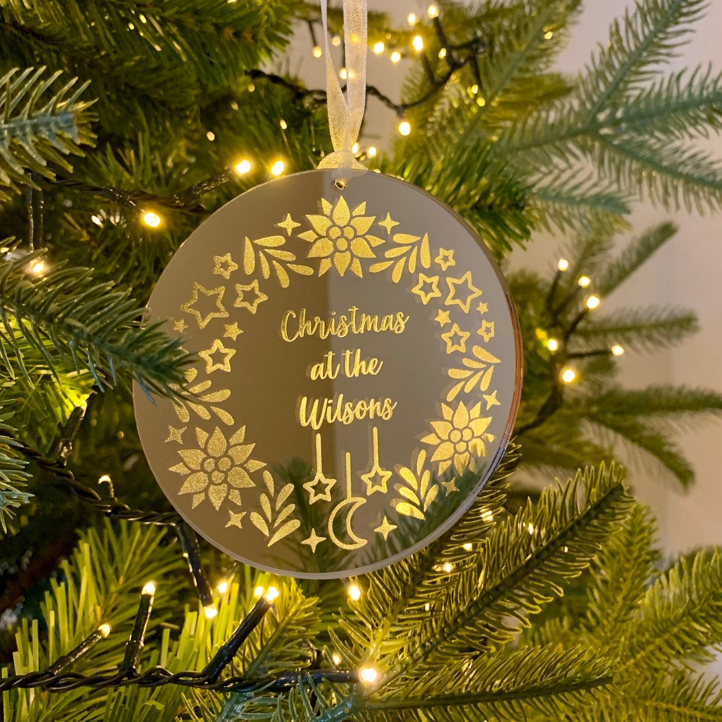 Personalised Christmas at Wreath Bauble