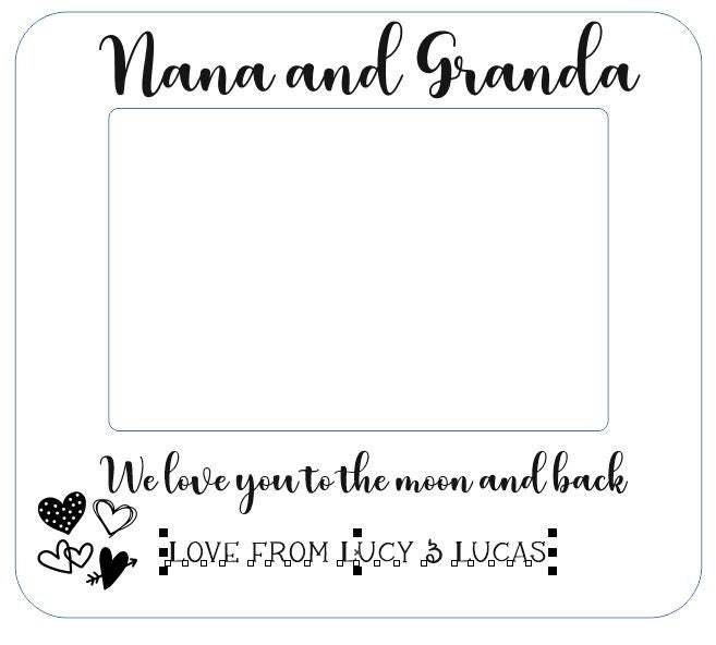 Personalised Wide Photo Frame