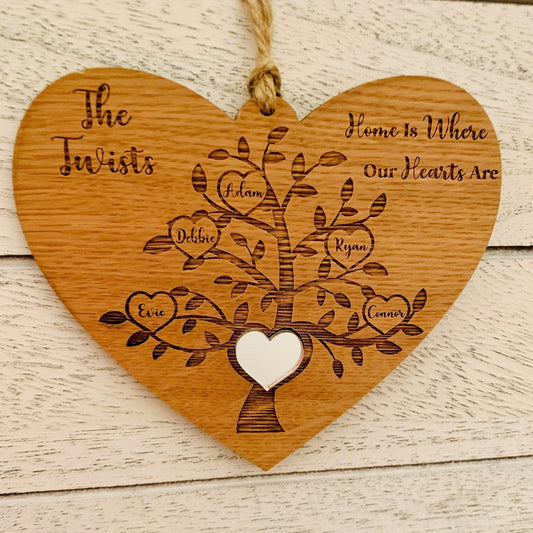 Personalised Family Tree Hanging Decoration