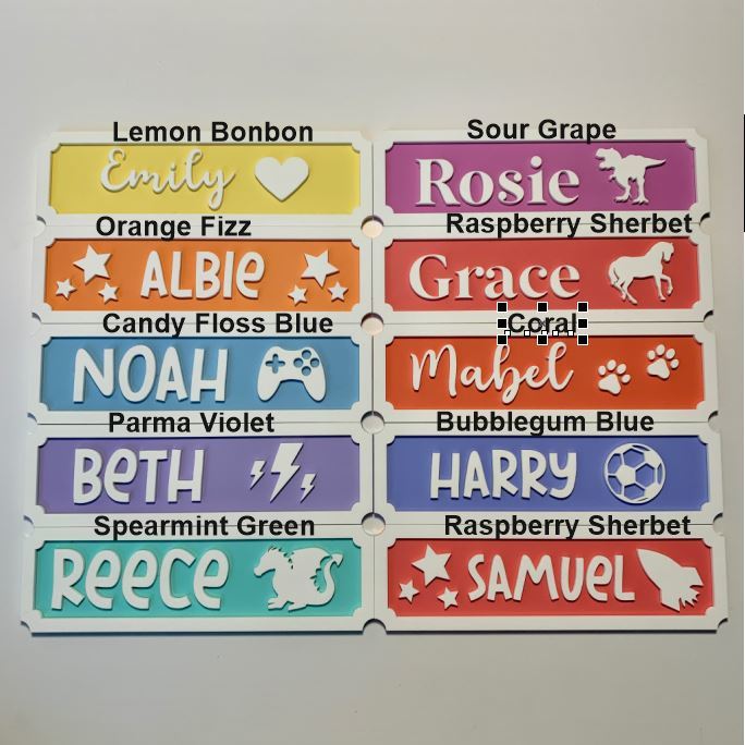 Personalised 3D Children's Bedroom Door Sign - Stars