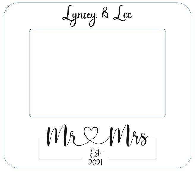 Personalised Wide Photo Frame