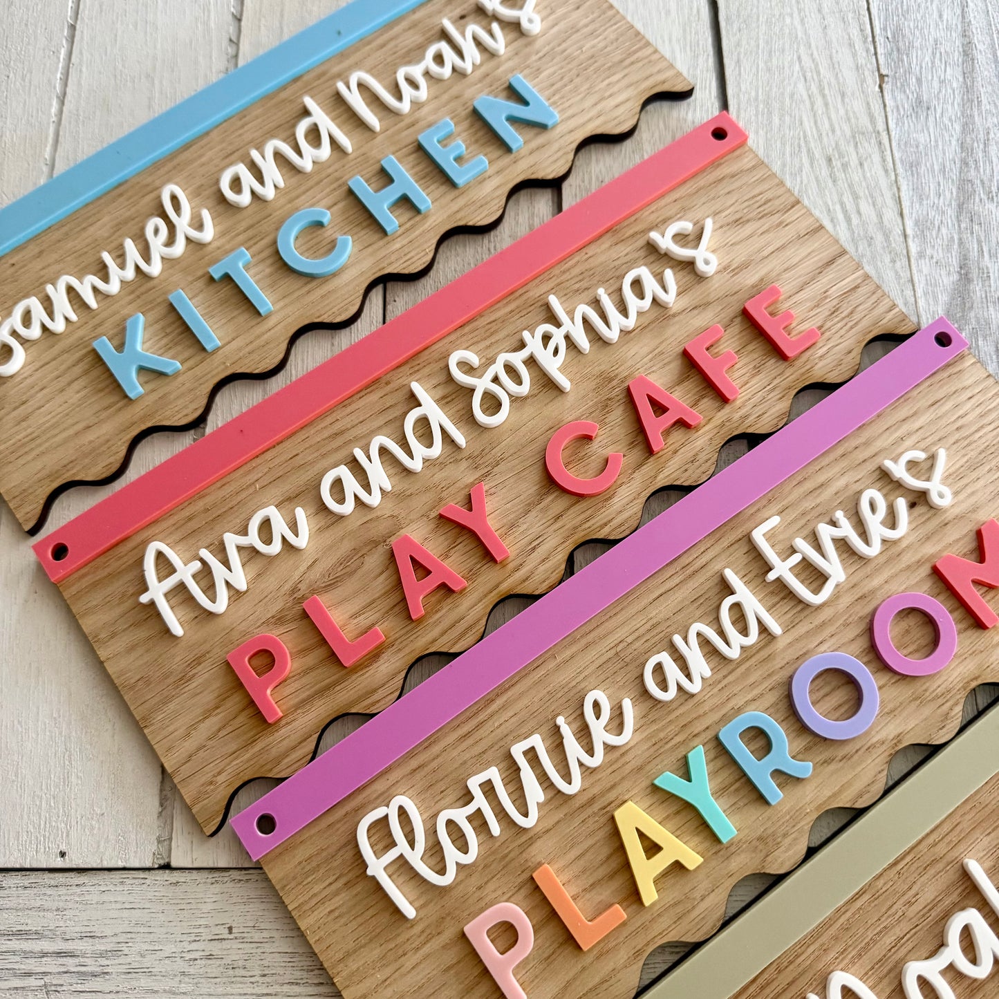 Personalised Playroom Sign | Kids Pretend Play Sign | Play Kitchen Sign | Custom Bakery Market Cafe Library Sign | Nursery Playroom Decor