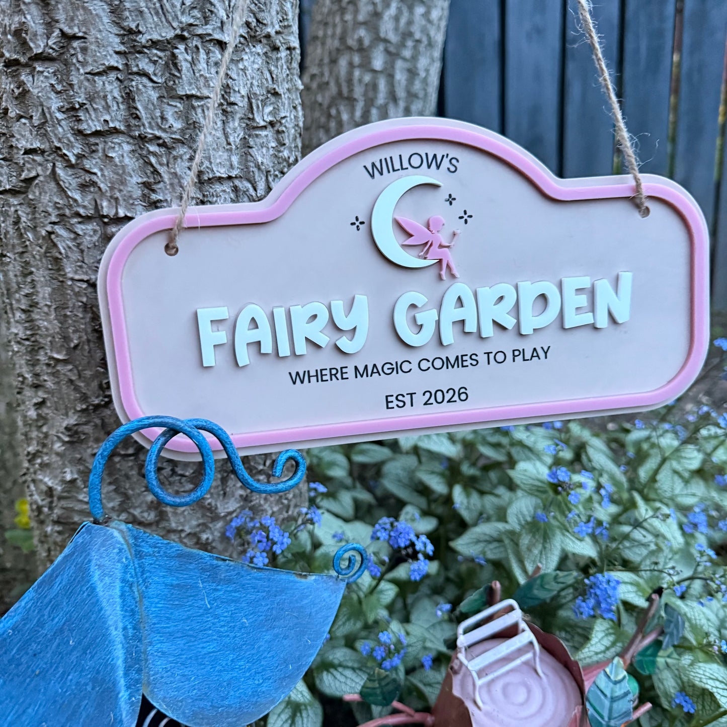 Personalised Children's Outdoor Fairy Garden Sign