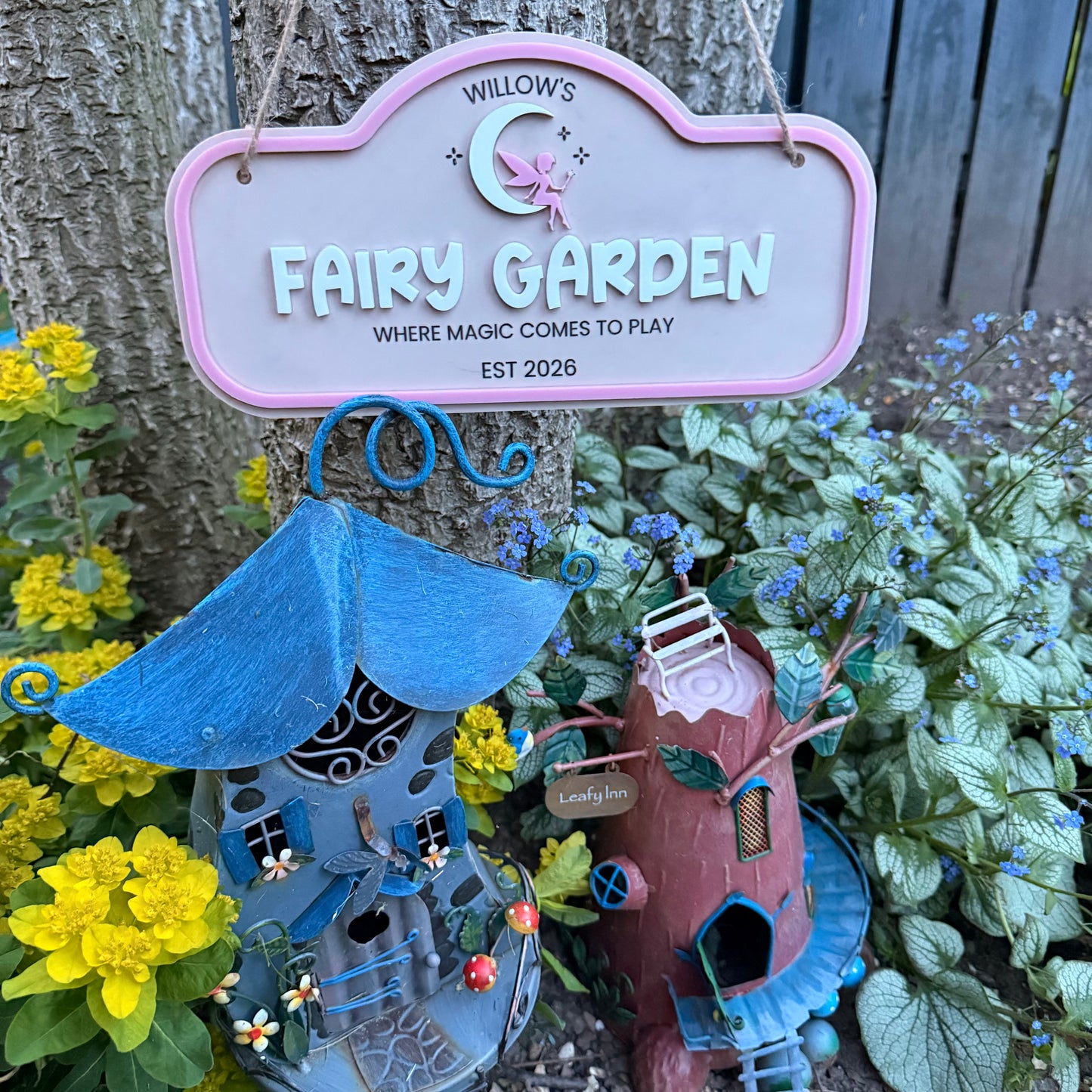 Personalised Children's Outdoor Fairy Garden Sign