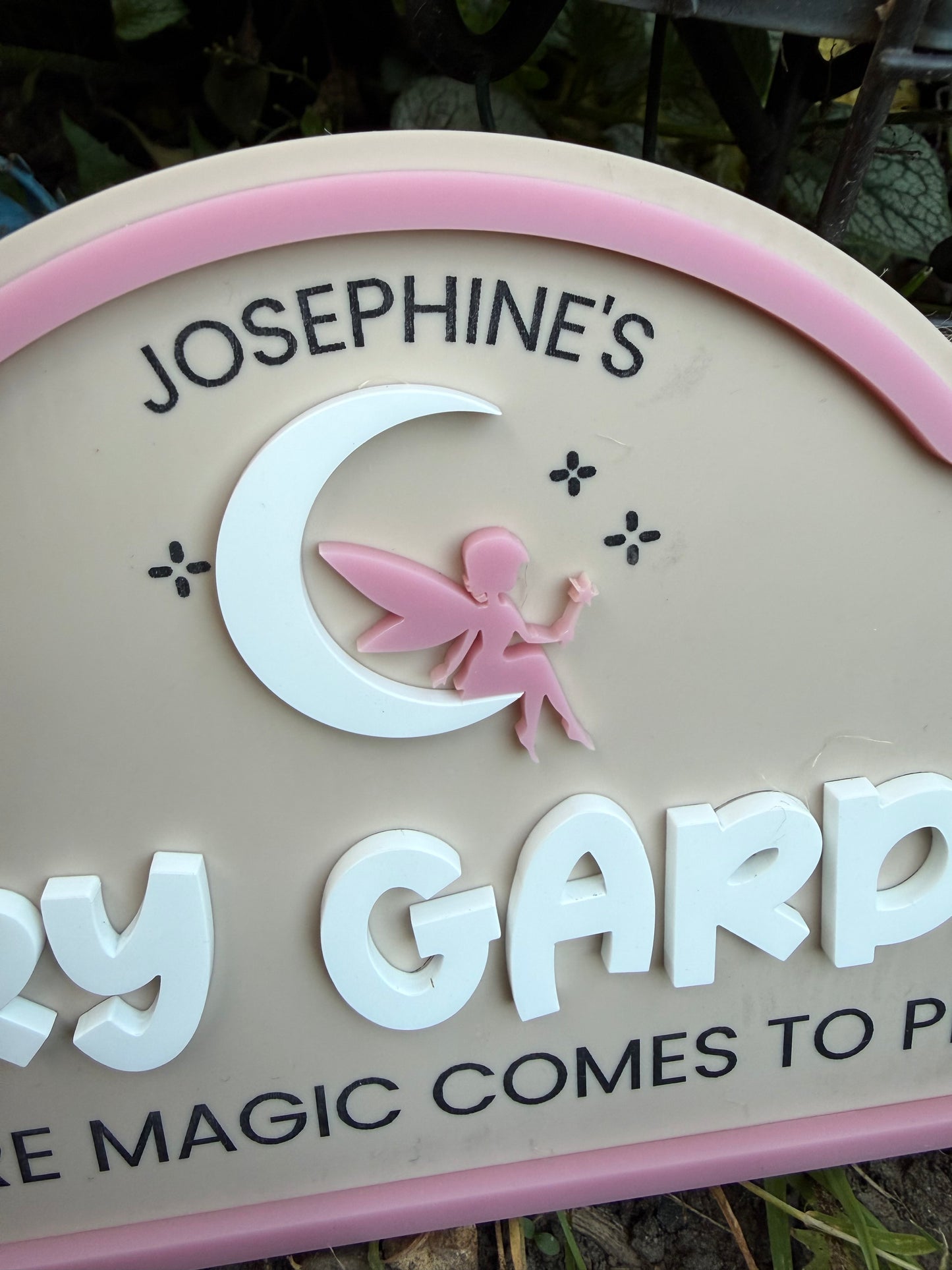 Personalised Children's Outdoor Fairy Garden Sign