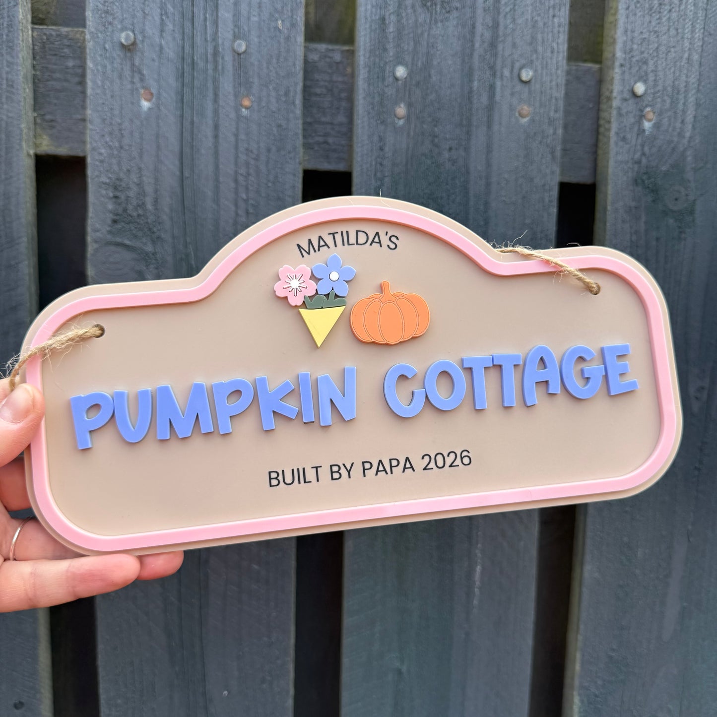 Custom Children's Outdoor Wendy House Sign