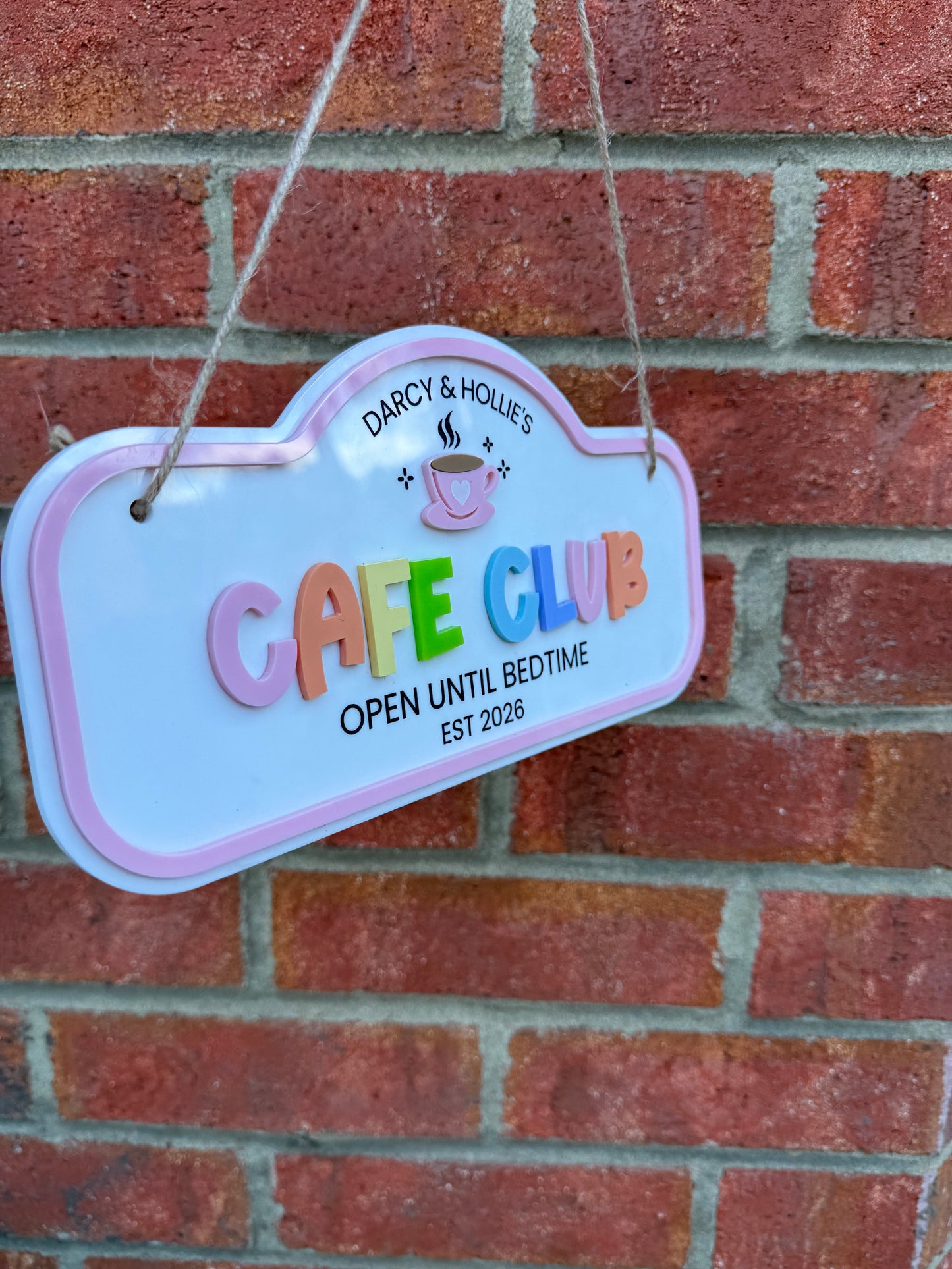 Custom Children's Pretend Play Cafe Sign