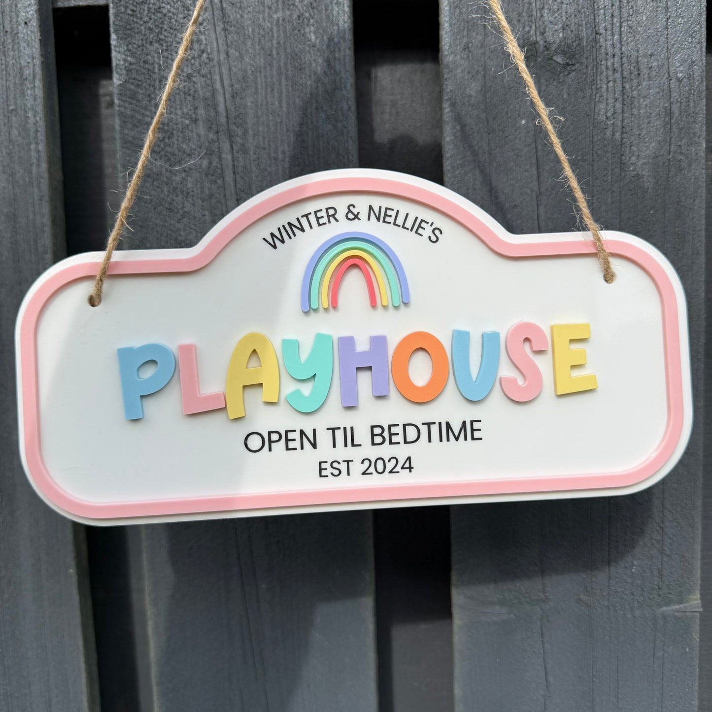 Personalised Children's Outdoor Playhouse Sign
