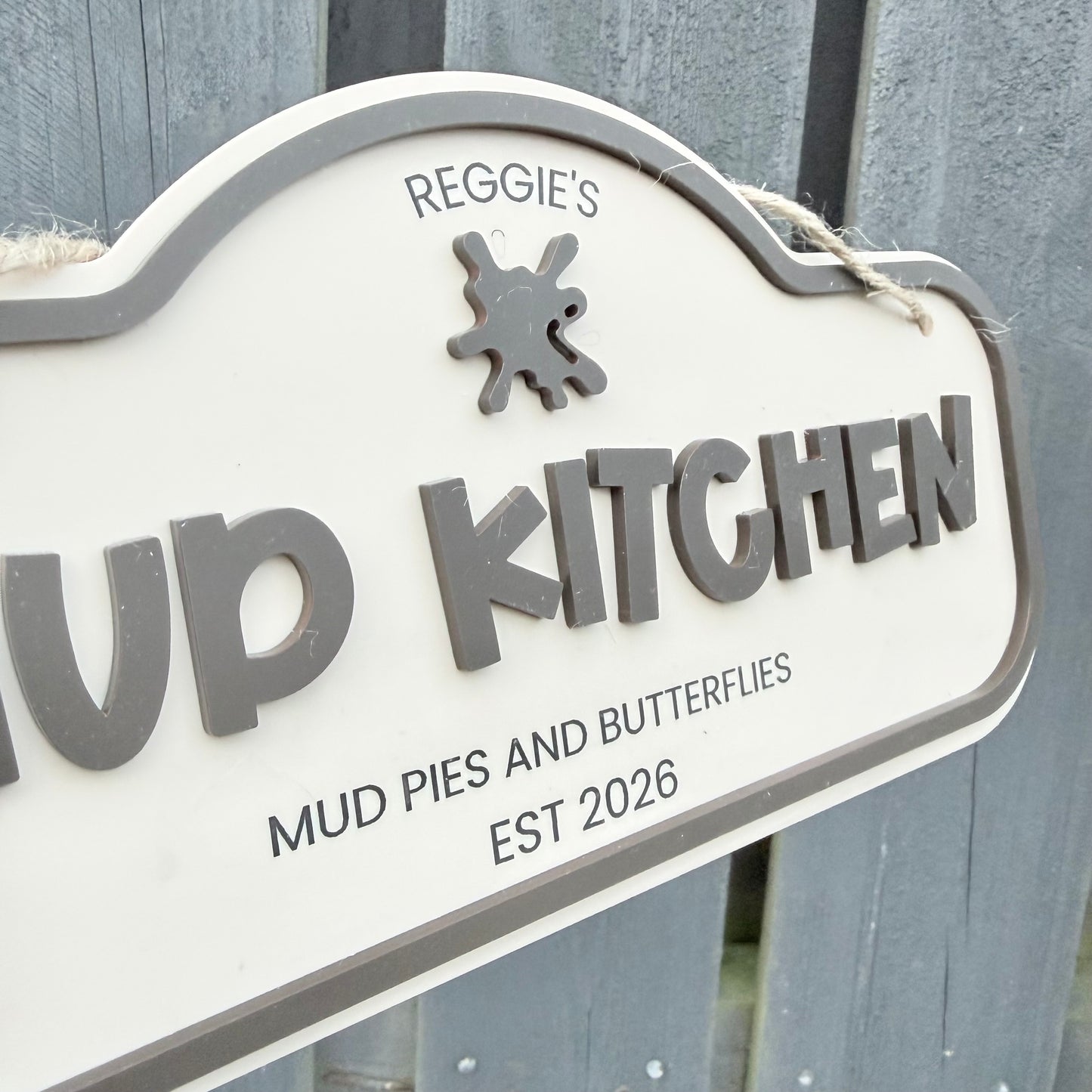 Personalised Children's Outdoor Mud Kitchen Sign