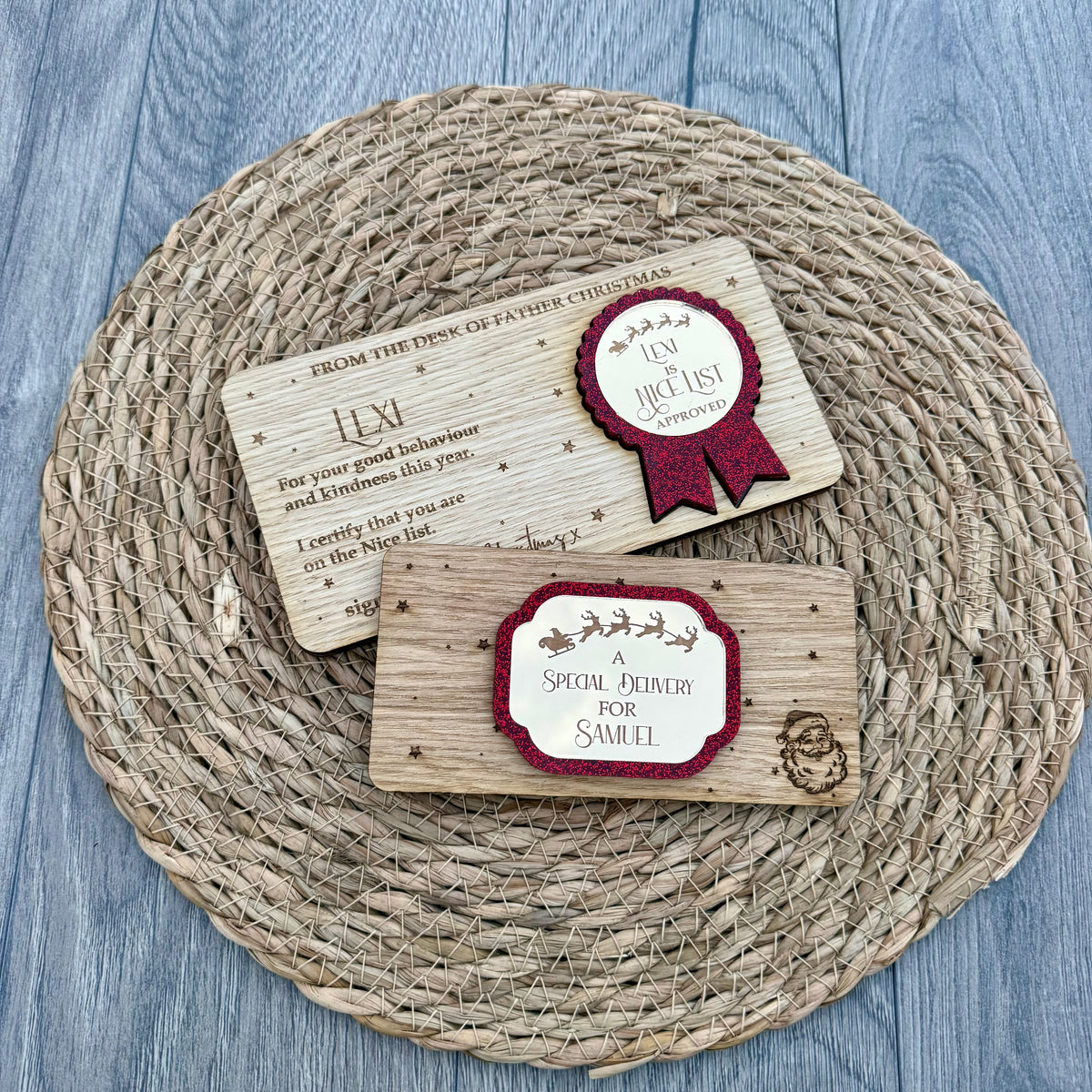 Personalised Special Delivery Christmas Eve Box Plaque
