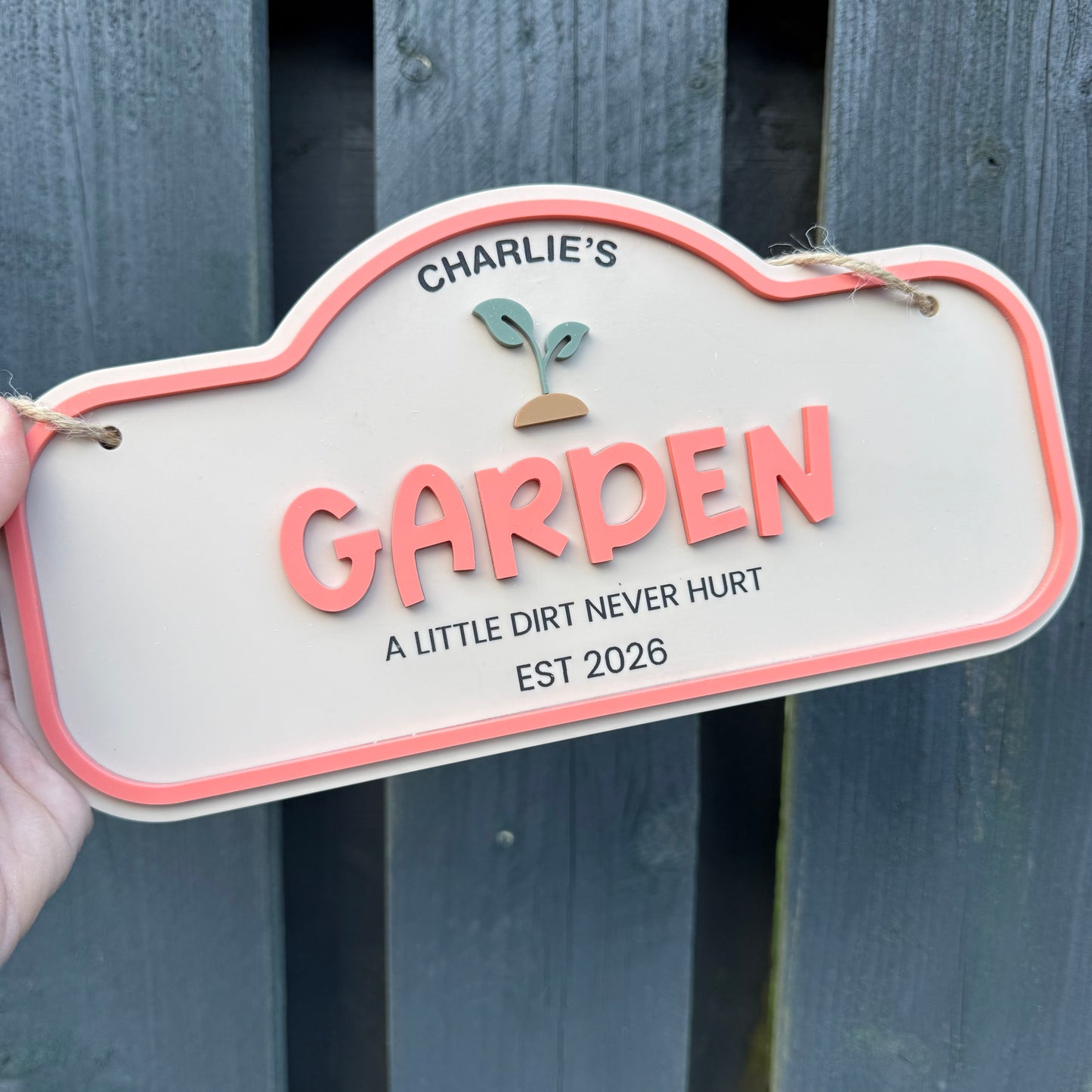 Personalised Children's Outdoor Garden Sign