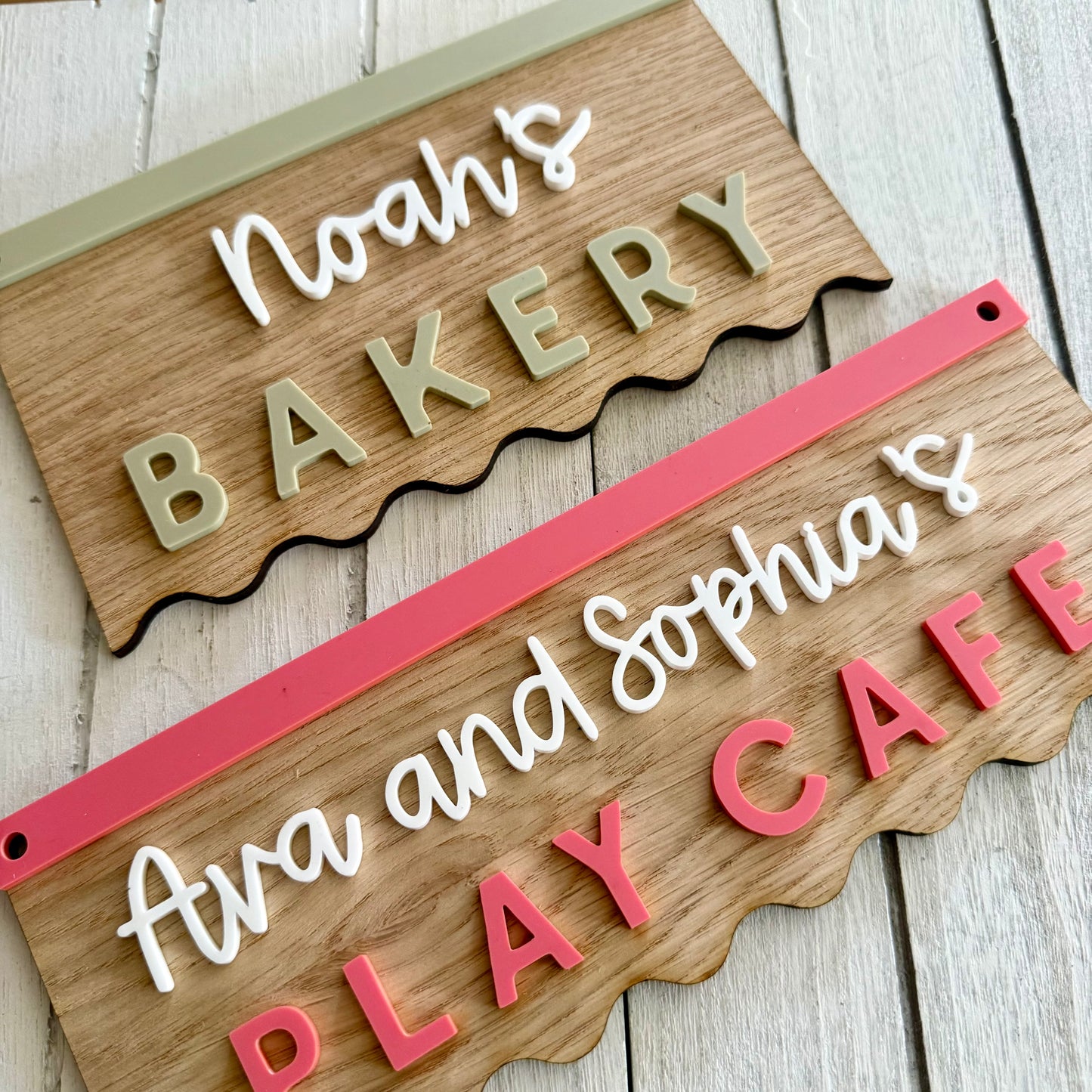 Personalised Playroom Sign | Kids Pretend Play Sign | Play Kitchen Sign | Custom Bakery Market Cafe Library Sign | Nursery Playroom Decor