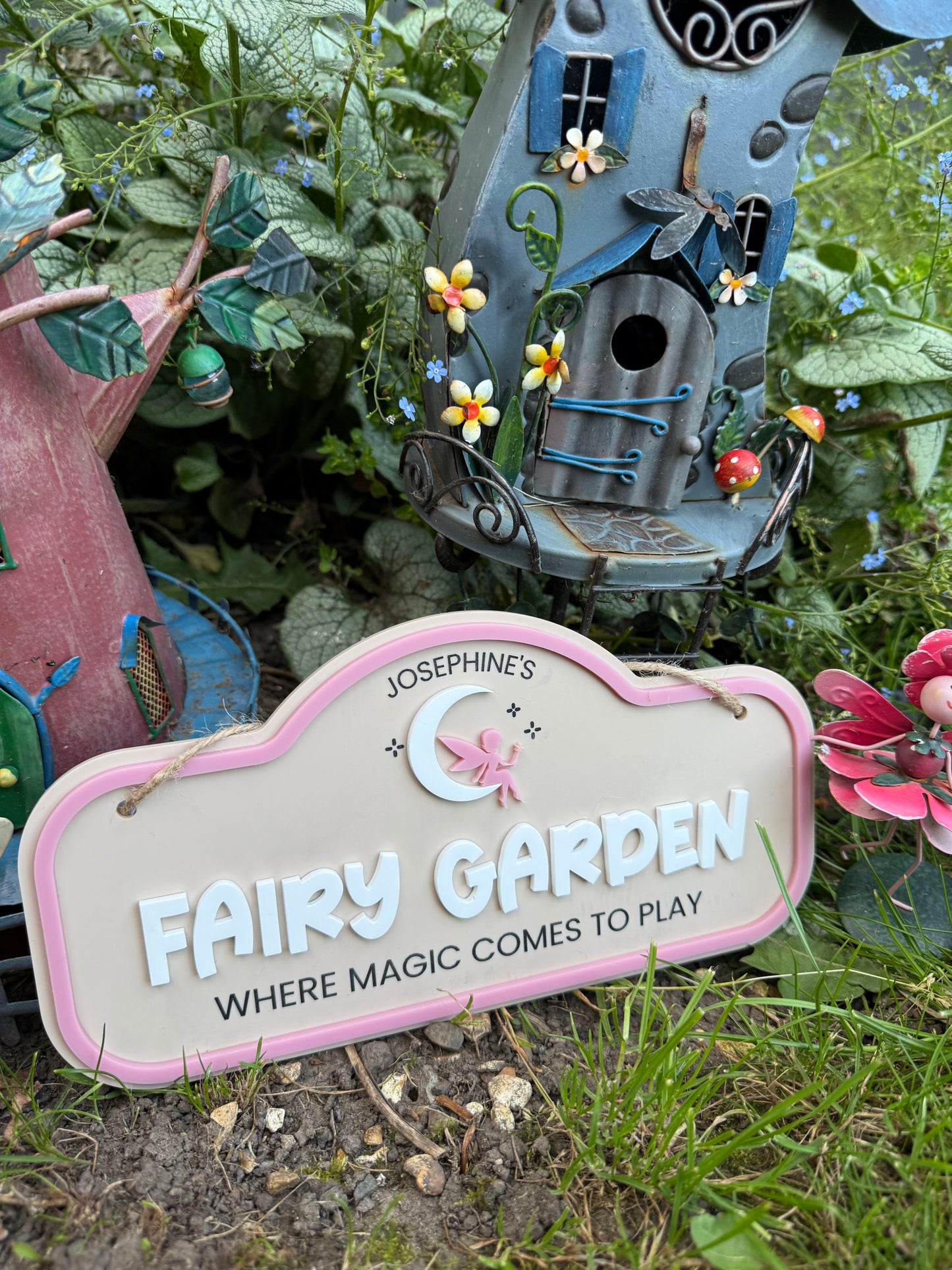 Personalised Children's Outdoor Fairy Garden Sign