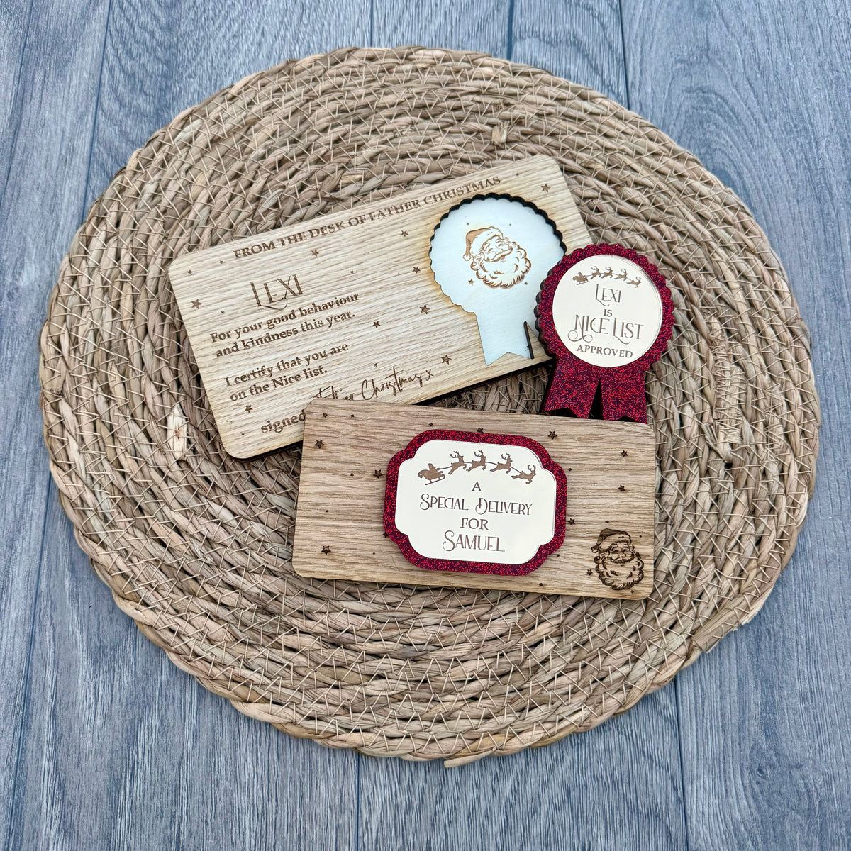 Personalised Special Delivery Christmas Eve Box Plaque