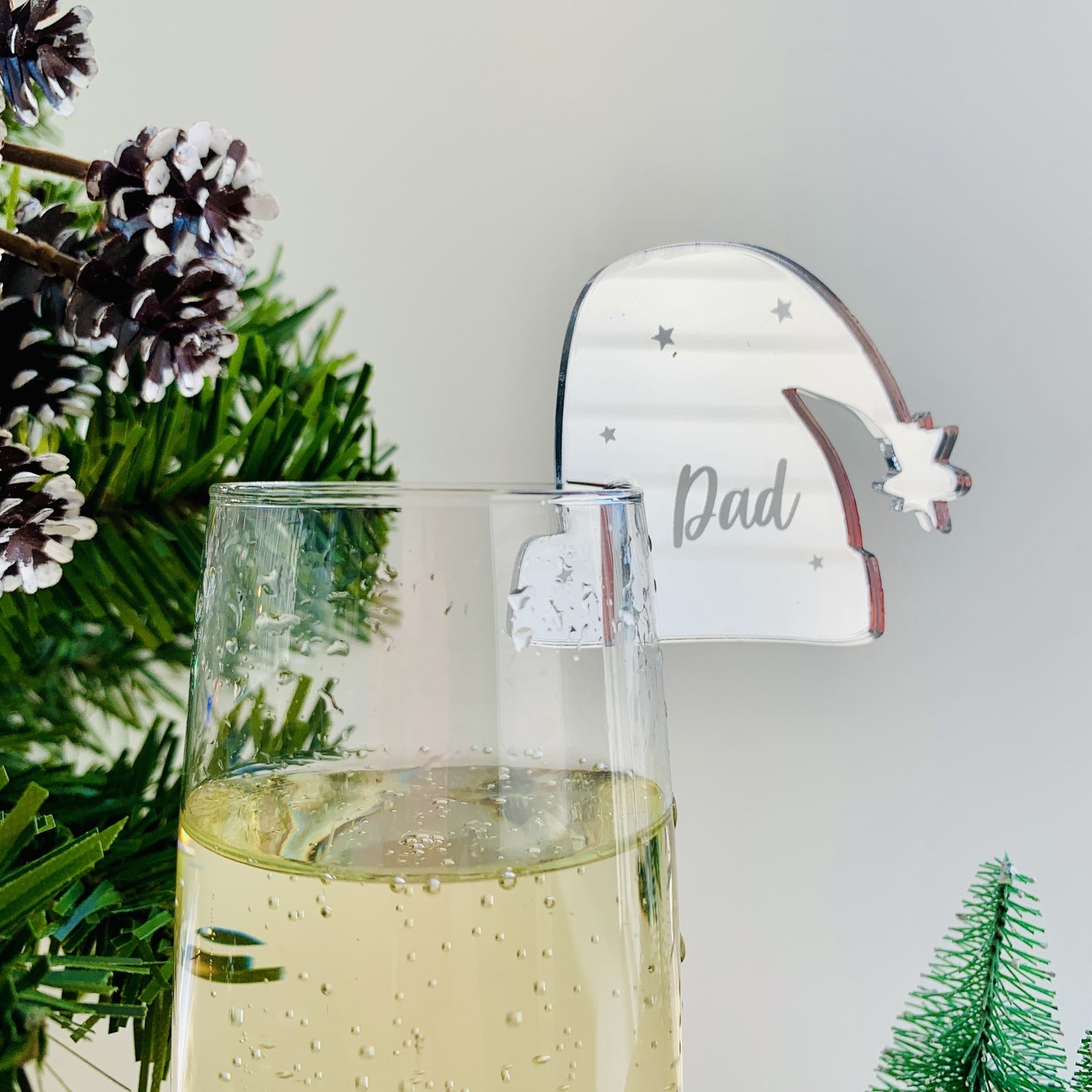 Personalised Santa Hat Drink Marker