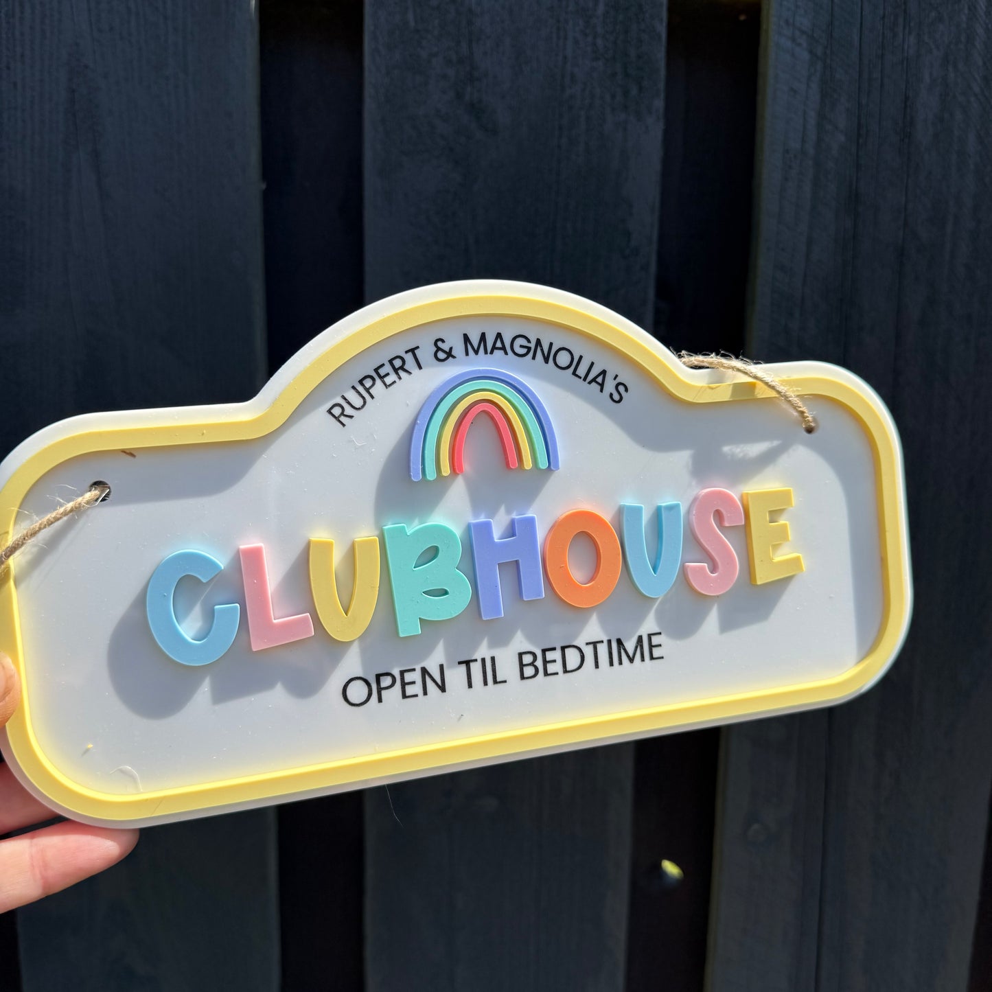 Personalised Children's Outdoor Playhouse Sign