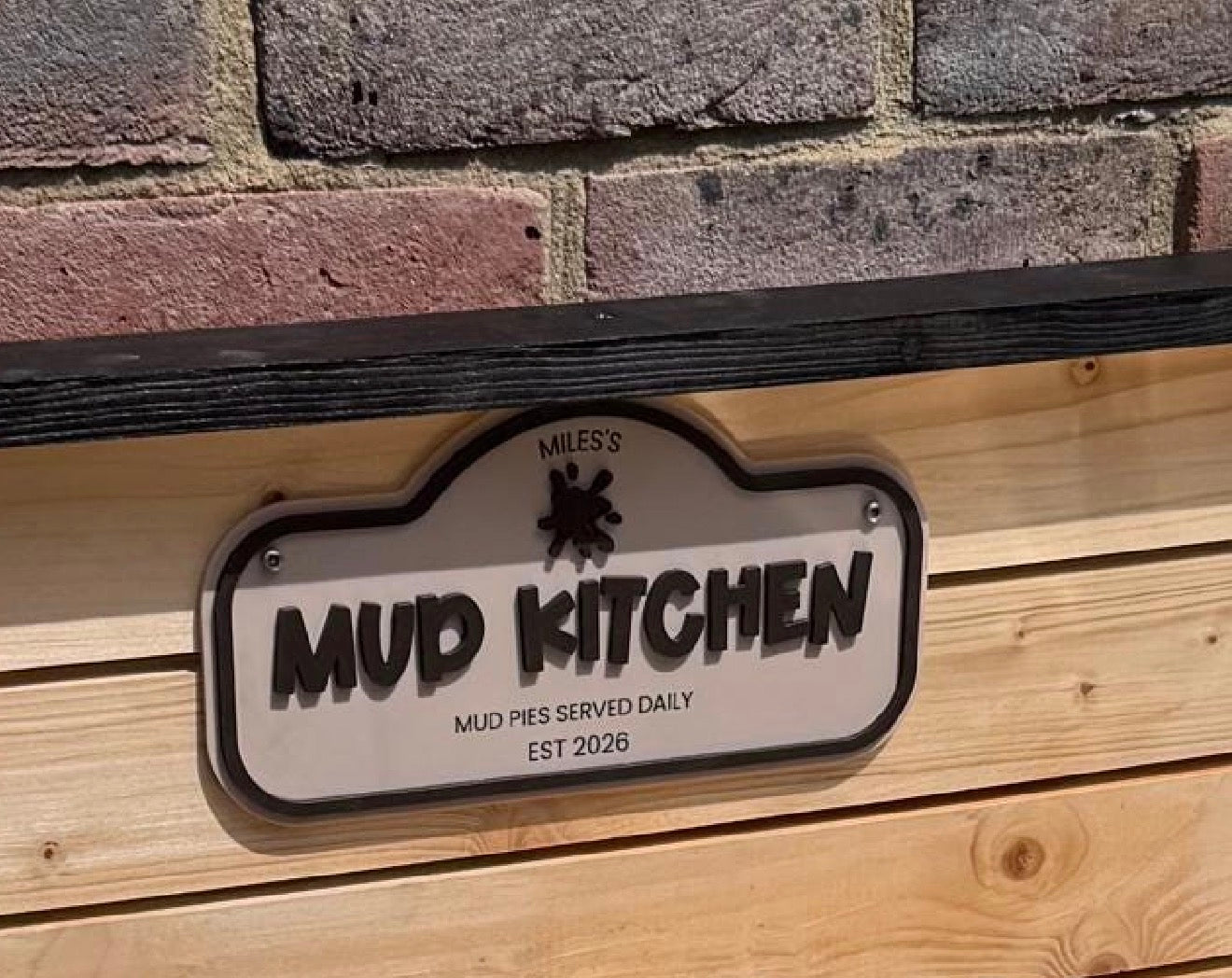 Personalised Children's Outdoor Mud Kitchen Sign