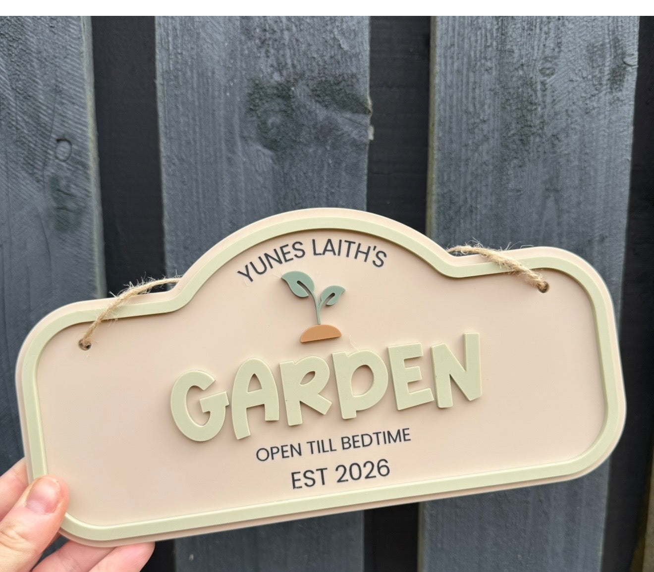 Personalised Children's Outdoor Garden Sign