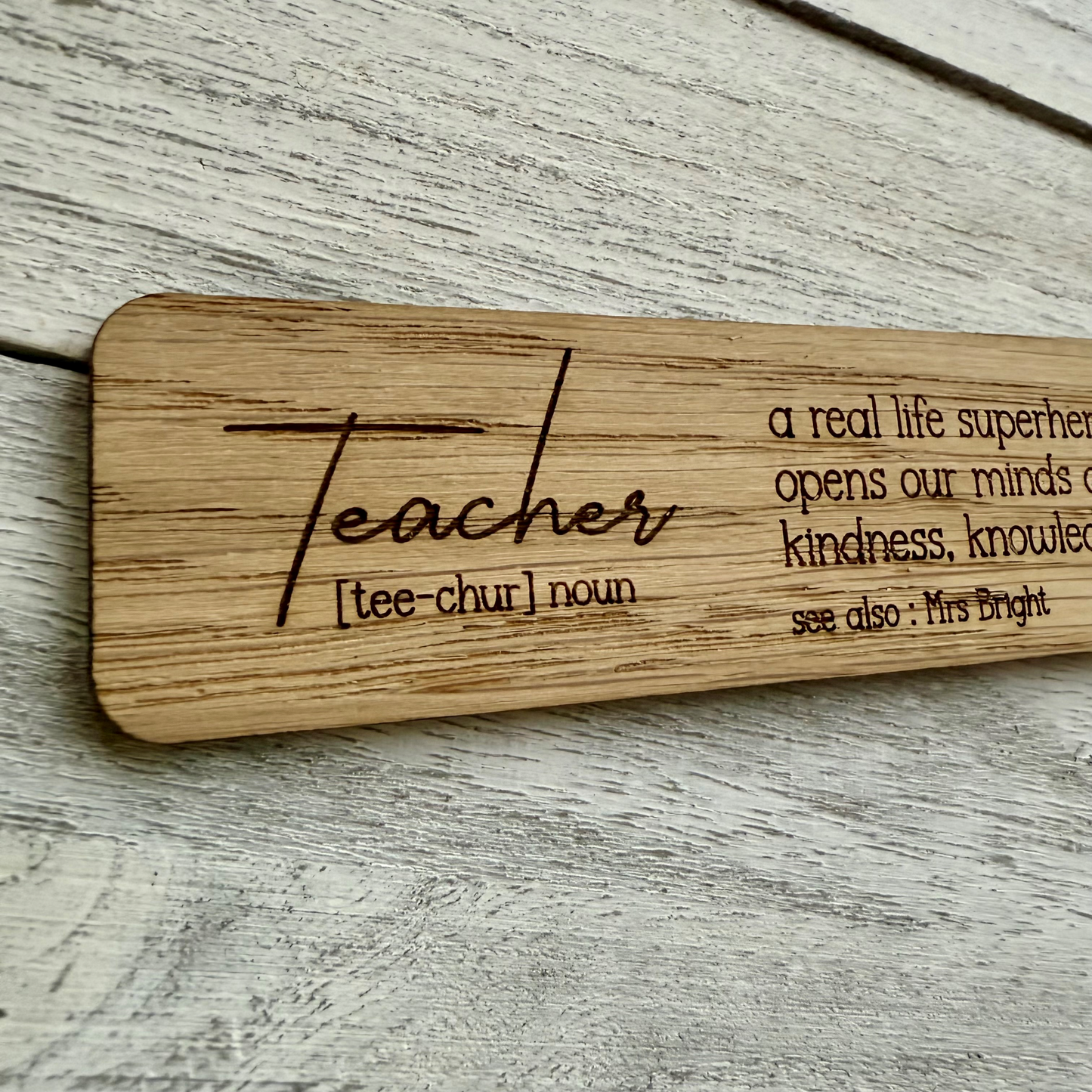 Personalised Teacher Definition Bookmark | Custom Teacher Gift | End of Term Gift | Thank You Teacher | Teacher Appreciation Keepsake