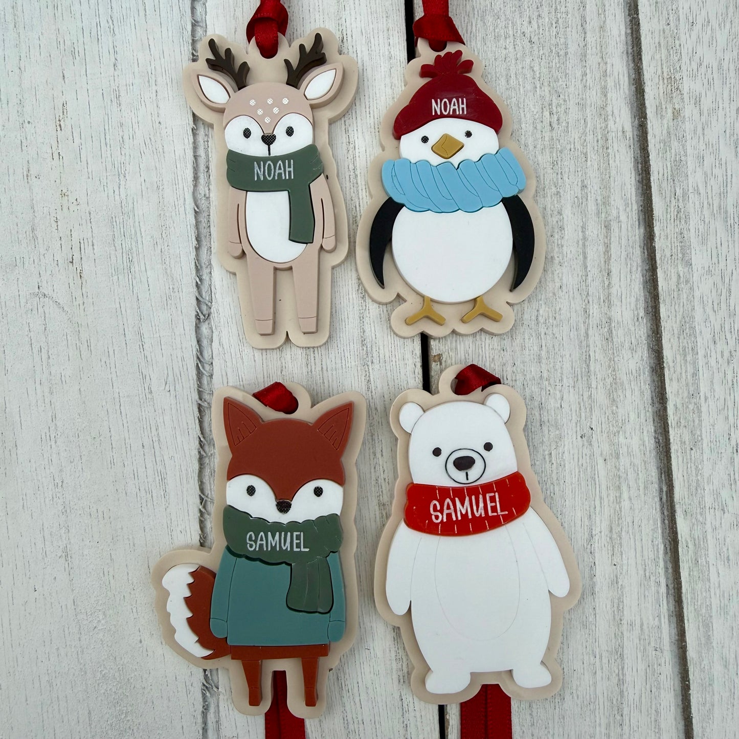 Personalised Fox Christmas Decoration