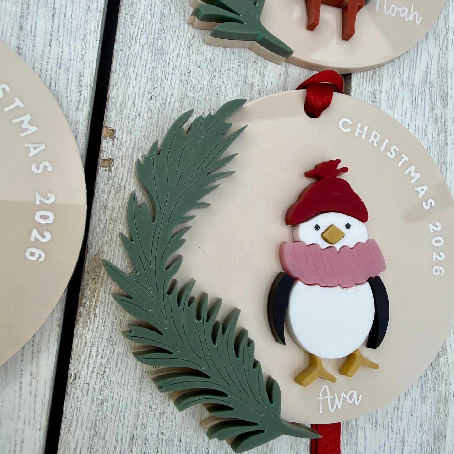Personalised Penguin Christmas Decoration