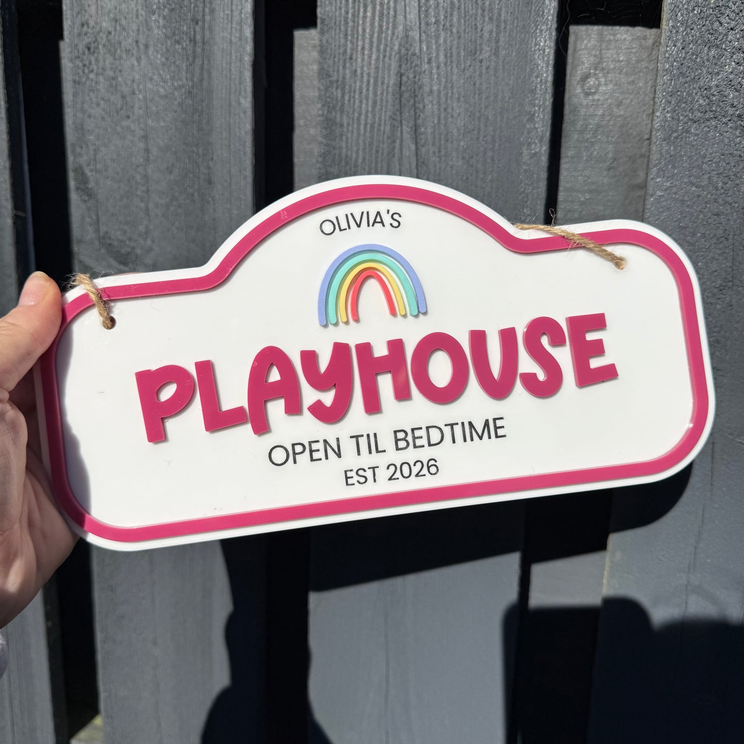 Personalised Children's Outdoor Playhouse Sign