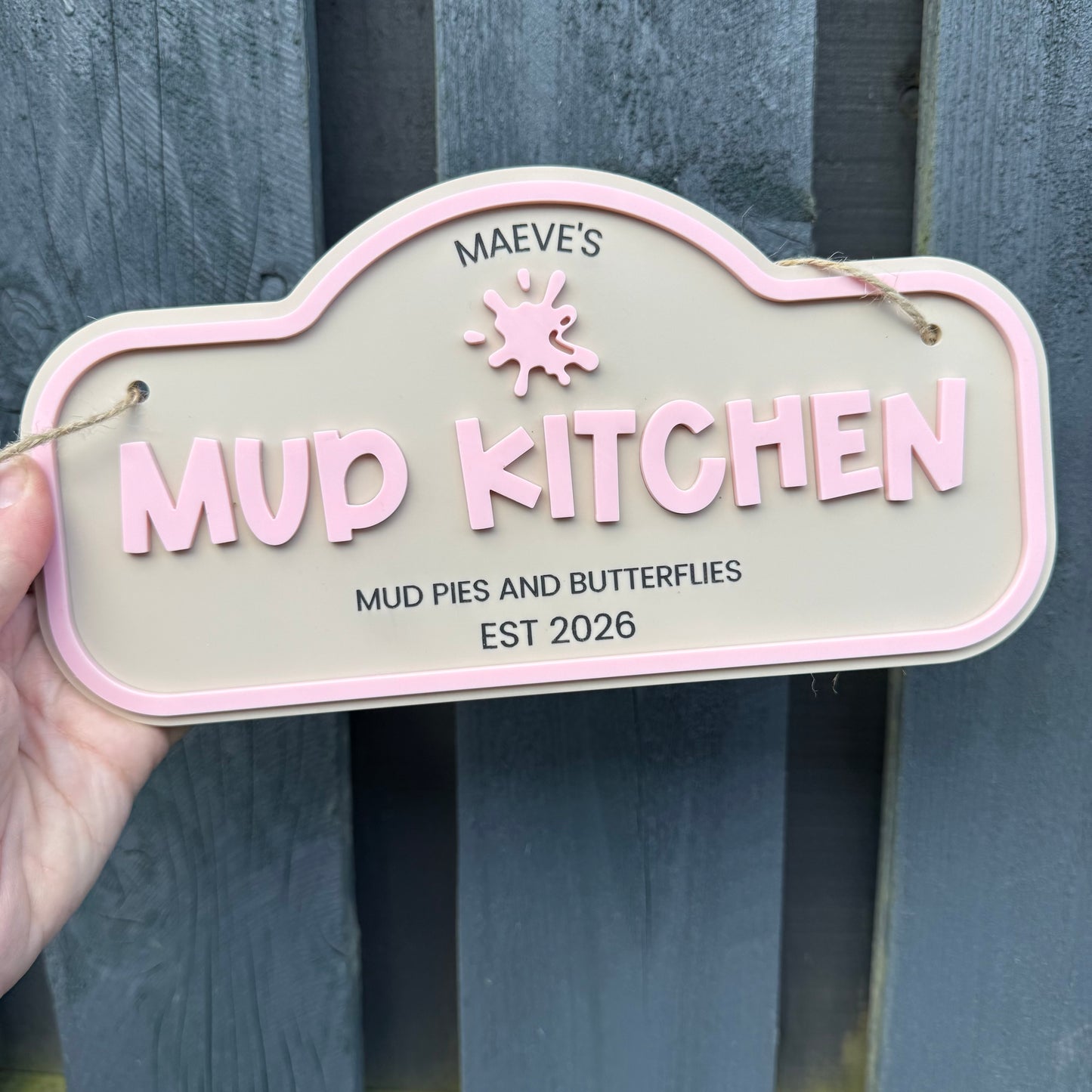 Personalised Children's Outdoor Mud Kitchen Sign