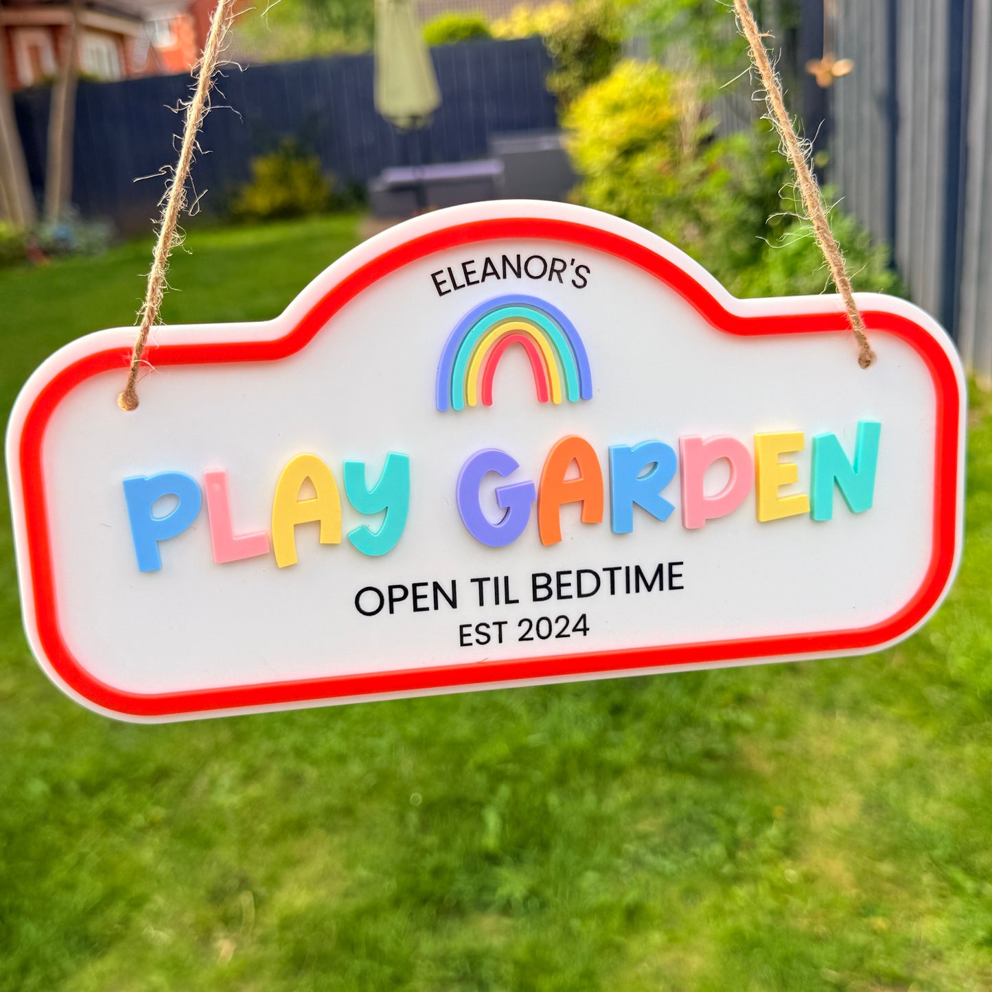 Personalised Children's Outdoor Playhouse Sign