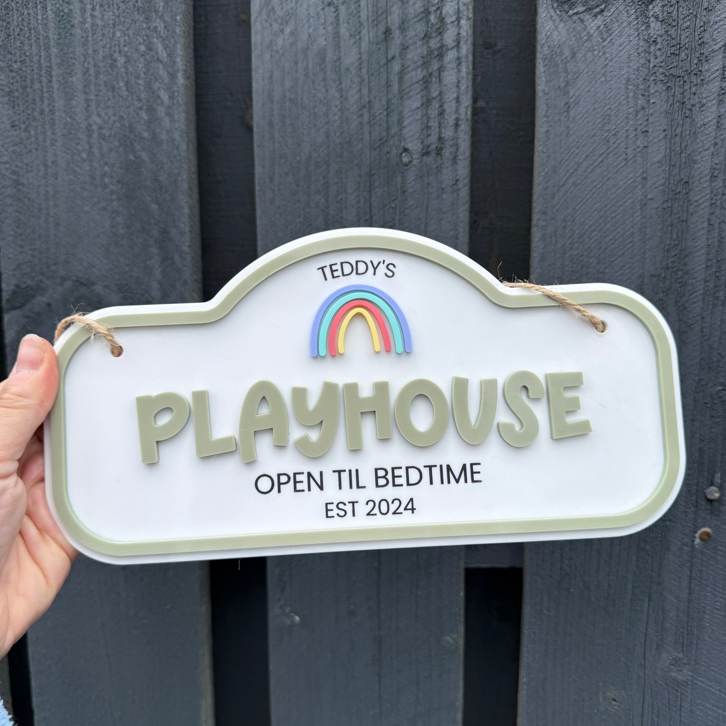 Personalised Children's Outdoor Playhouse Sign