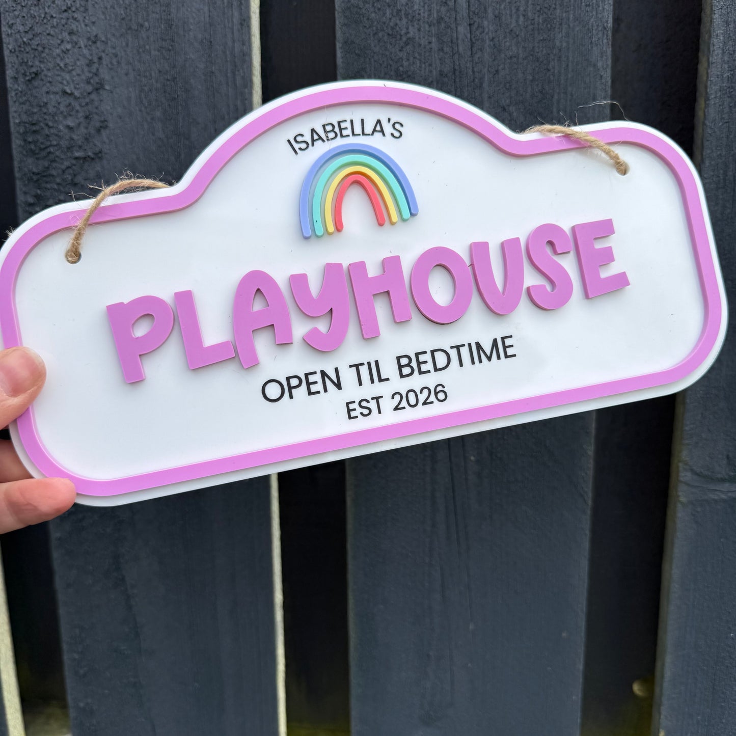 Personalised Children's Outdoor Playhouse Sign