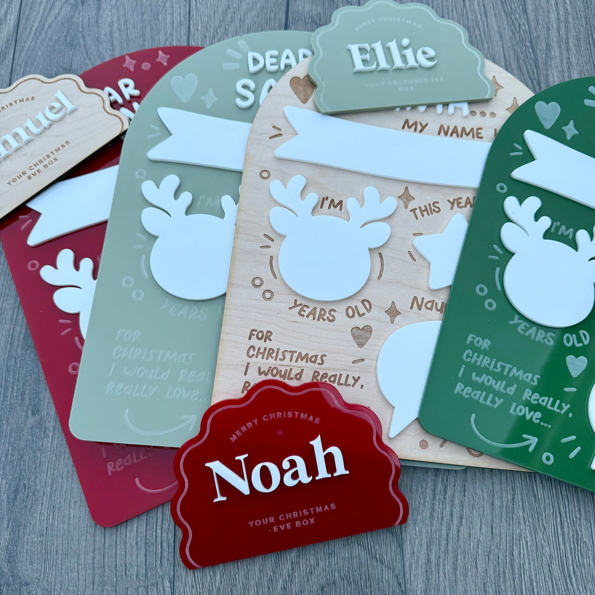Personalised Dear Santa Board | Acrylic Board with Reuseable whiteboard