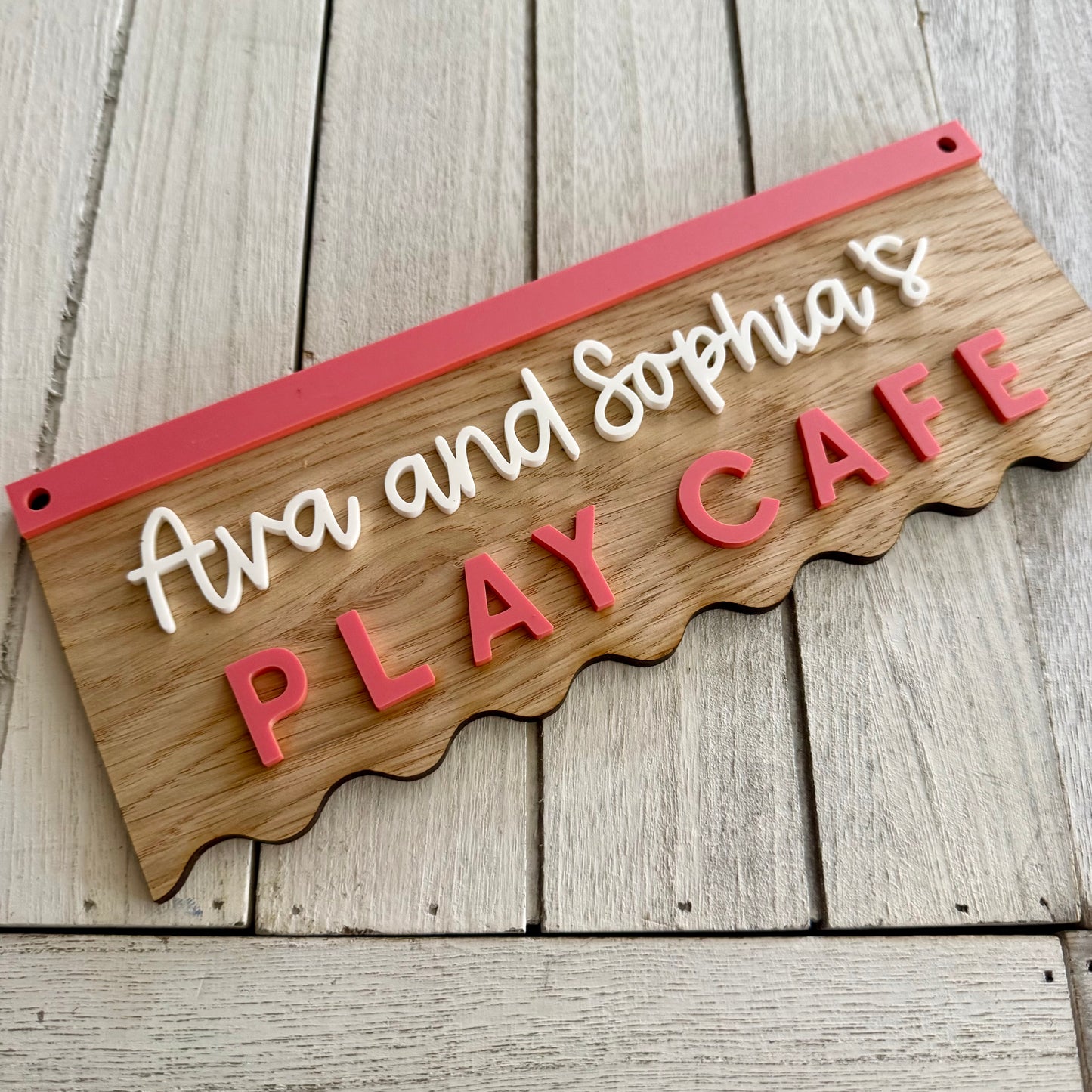 Personalised Playroom Sign | Kids Pretend Play Sign | Play Kitchen Sign | Custom Bakery Market Cafe Library Sign | Nursery Playroom Decor